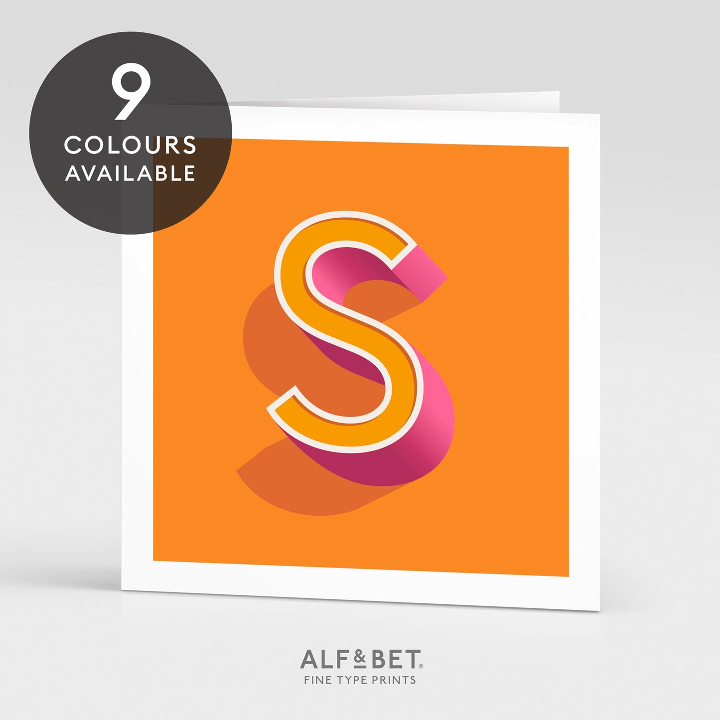 Alphabet Birthday Card - Letter S