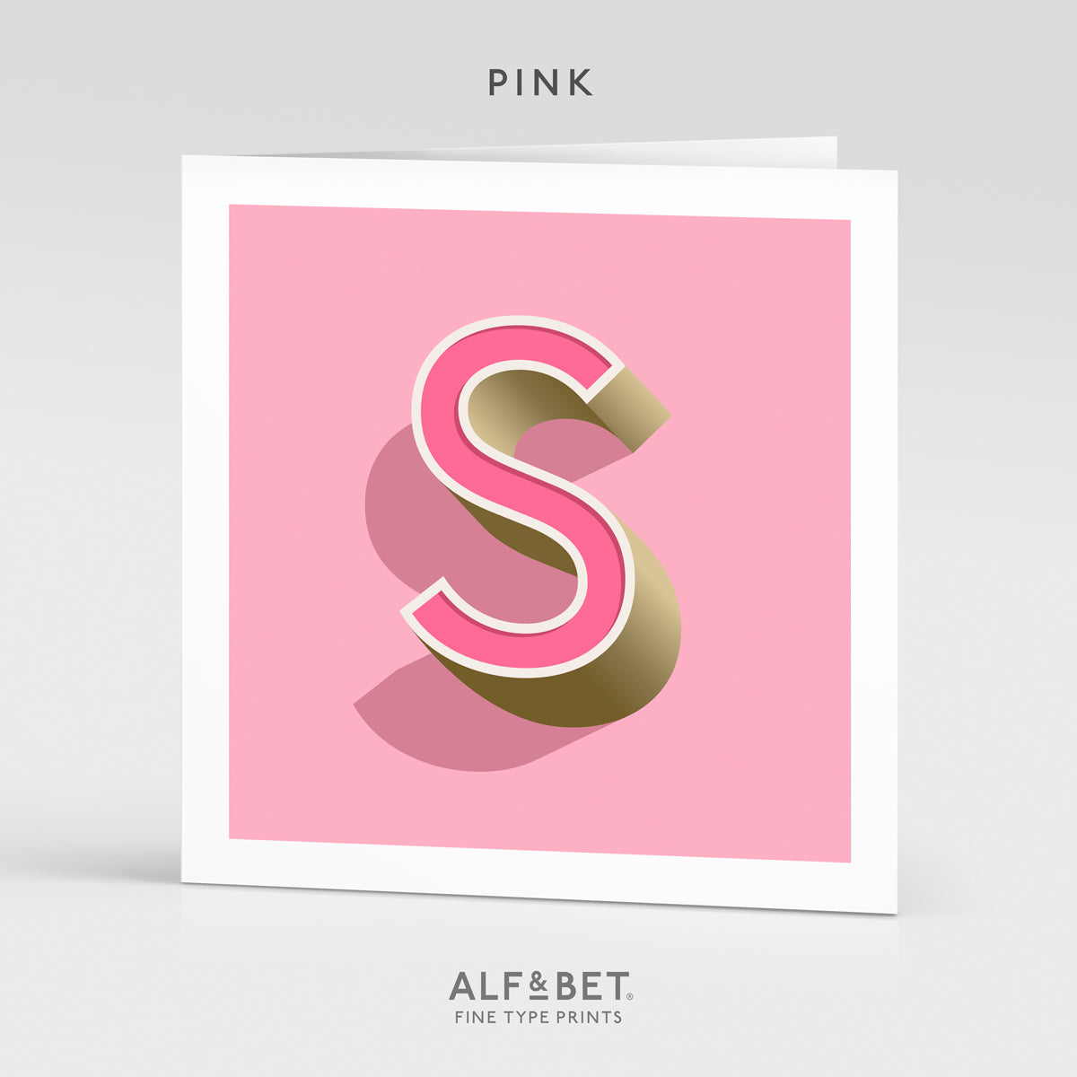 Alphabet Birthday Card - Letter S
