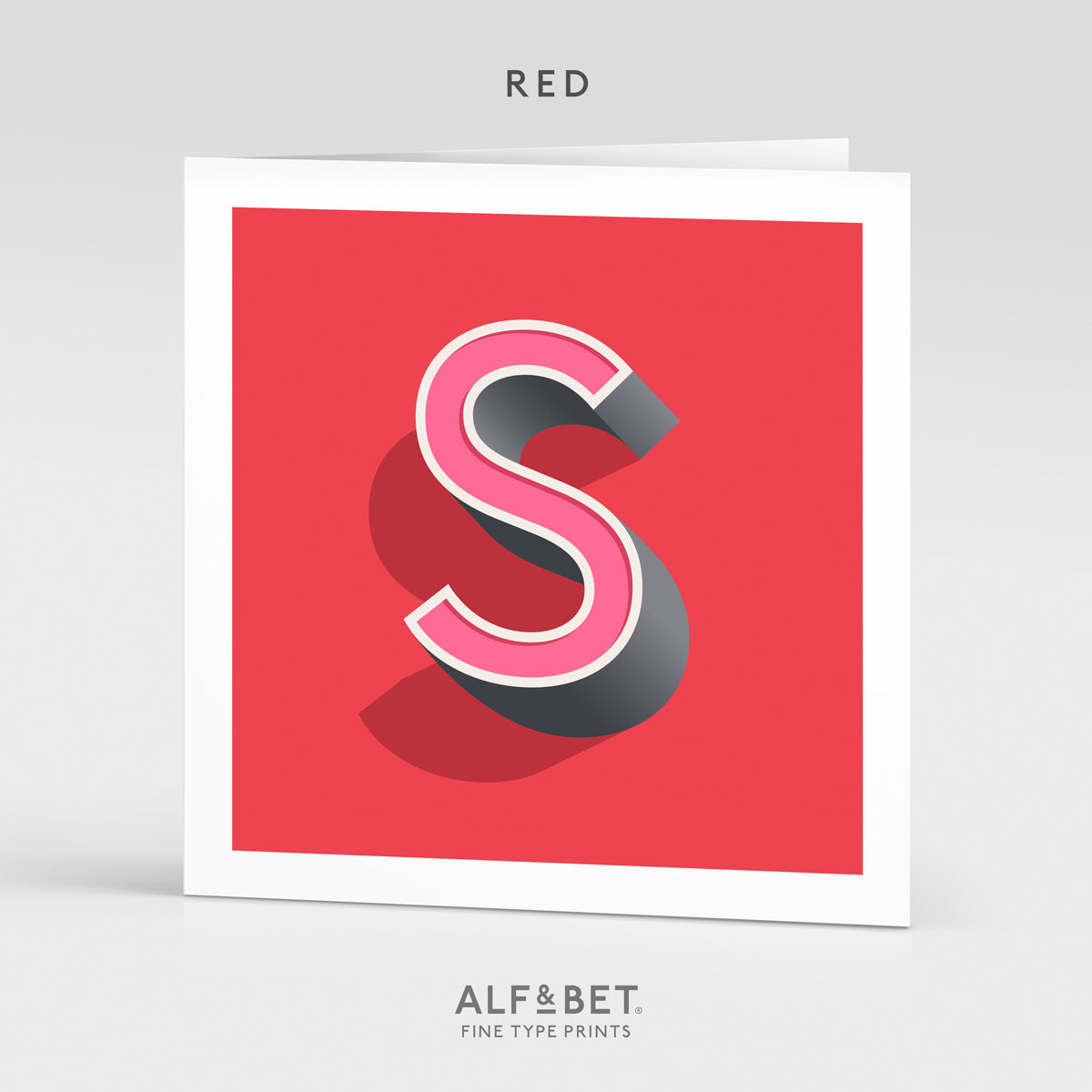 Alphabet Birthday Card - Letter S