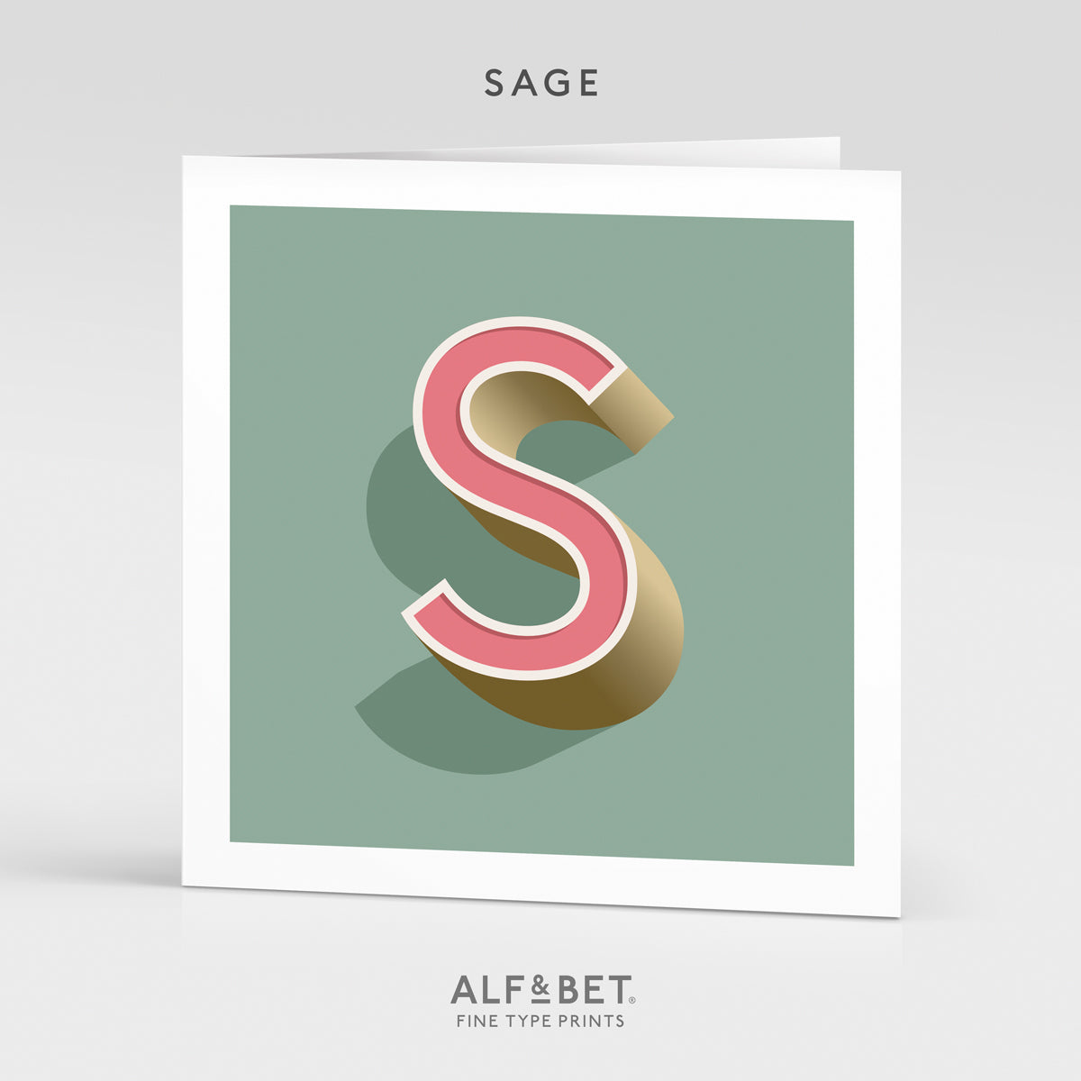 Alphabet Birthday Card - Letter S