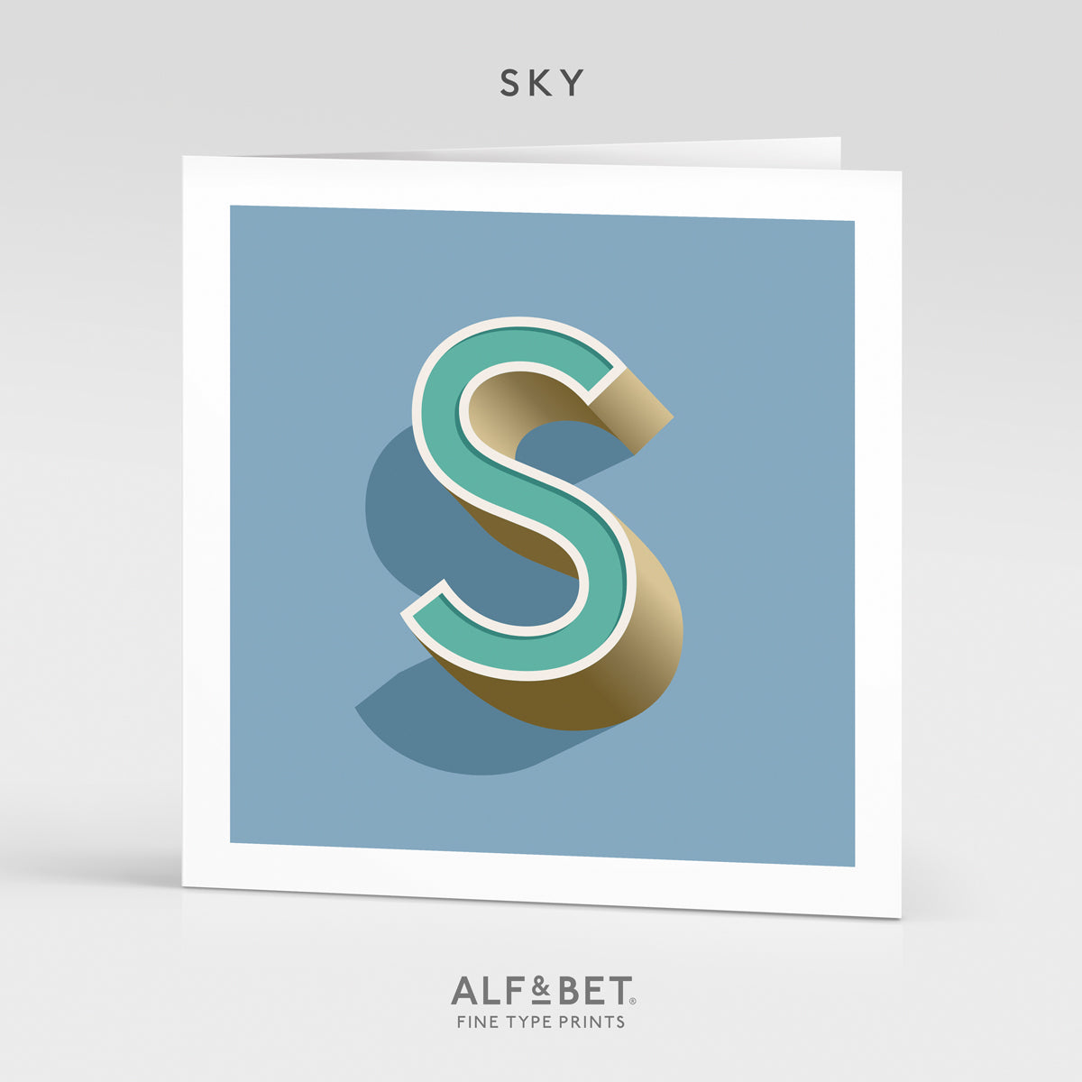 Alphabet Birthday Card - Letter S