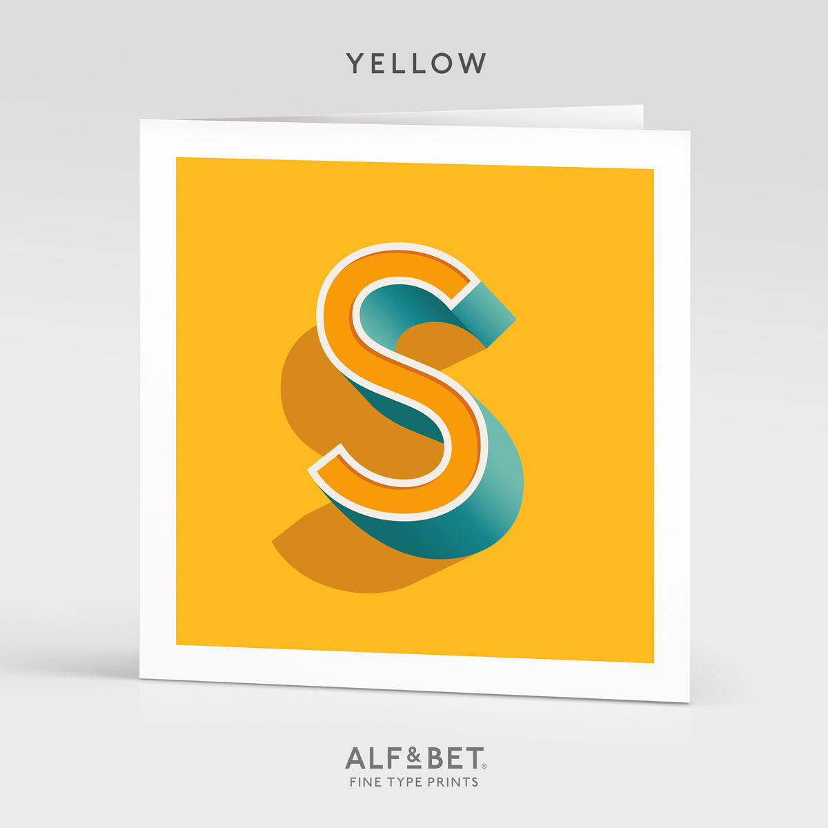 Alphabet Birthday Card - Letter S