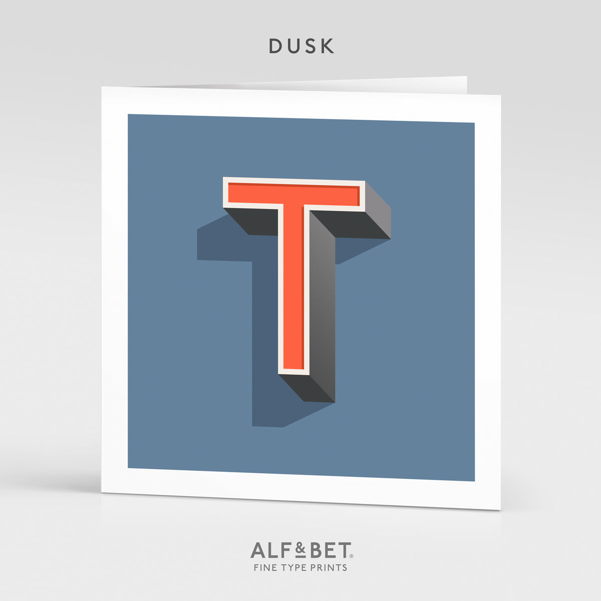Alphabet Birthday Card - Letter T