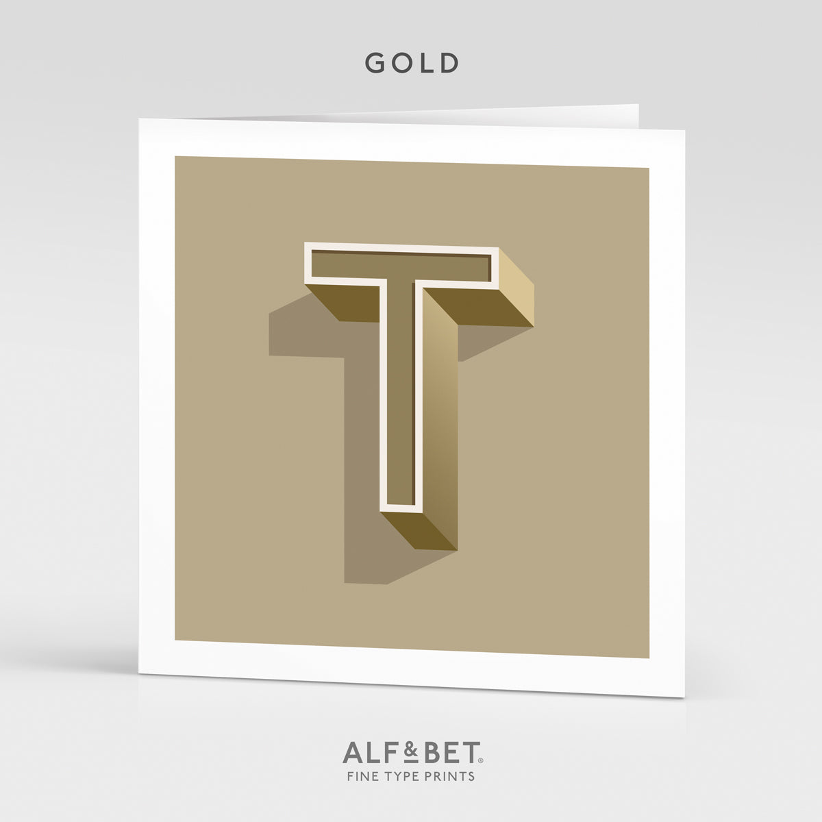 Alphabet Birthday Card - Letter T