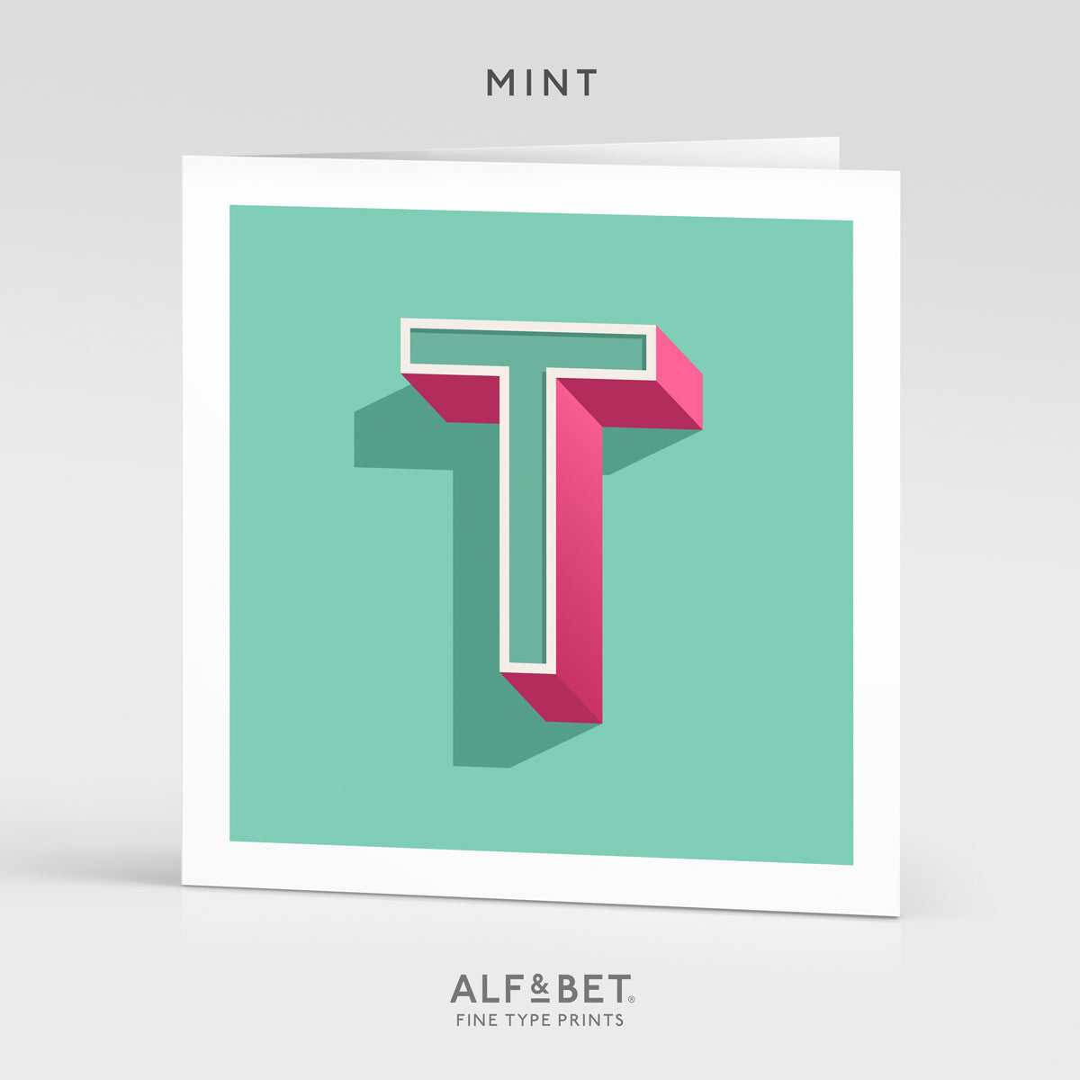 Alphabet Birthday Card - Letter T
