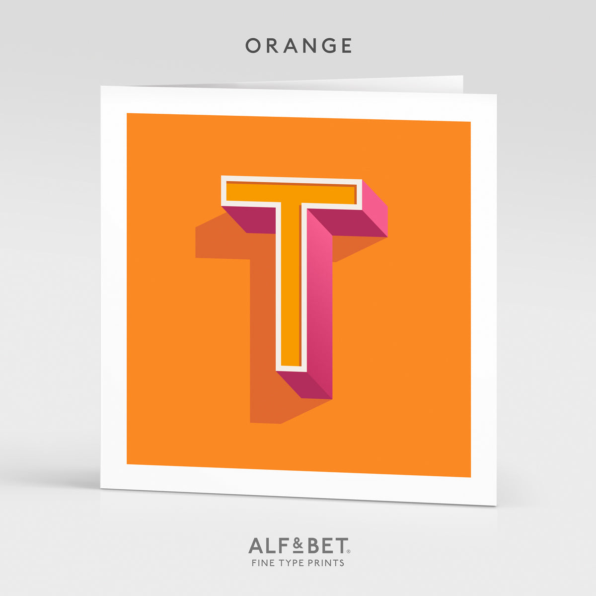 Alphabet Birthday Card - Letter T
