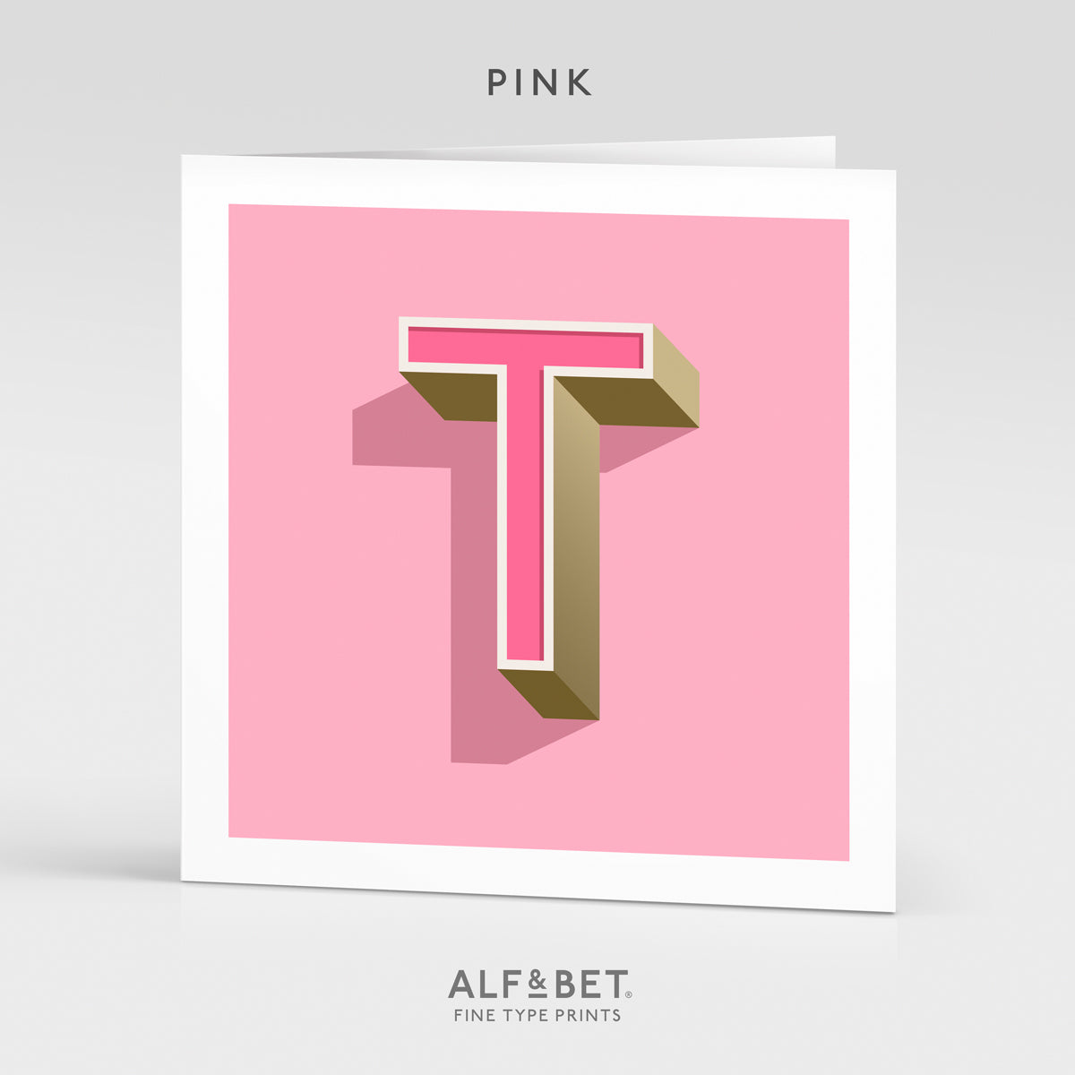 Alphabet Birthday Card - Letter T