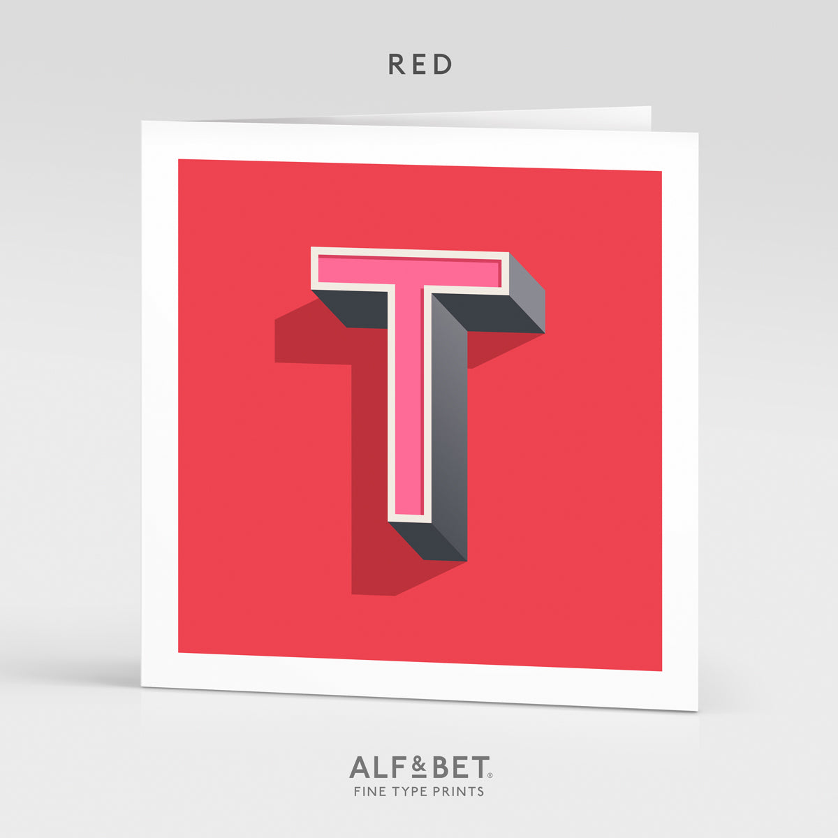 Alphabet Birthday Card - Letter T