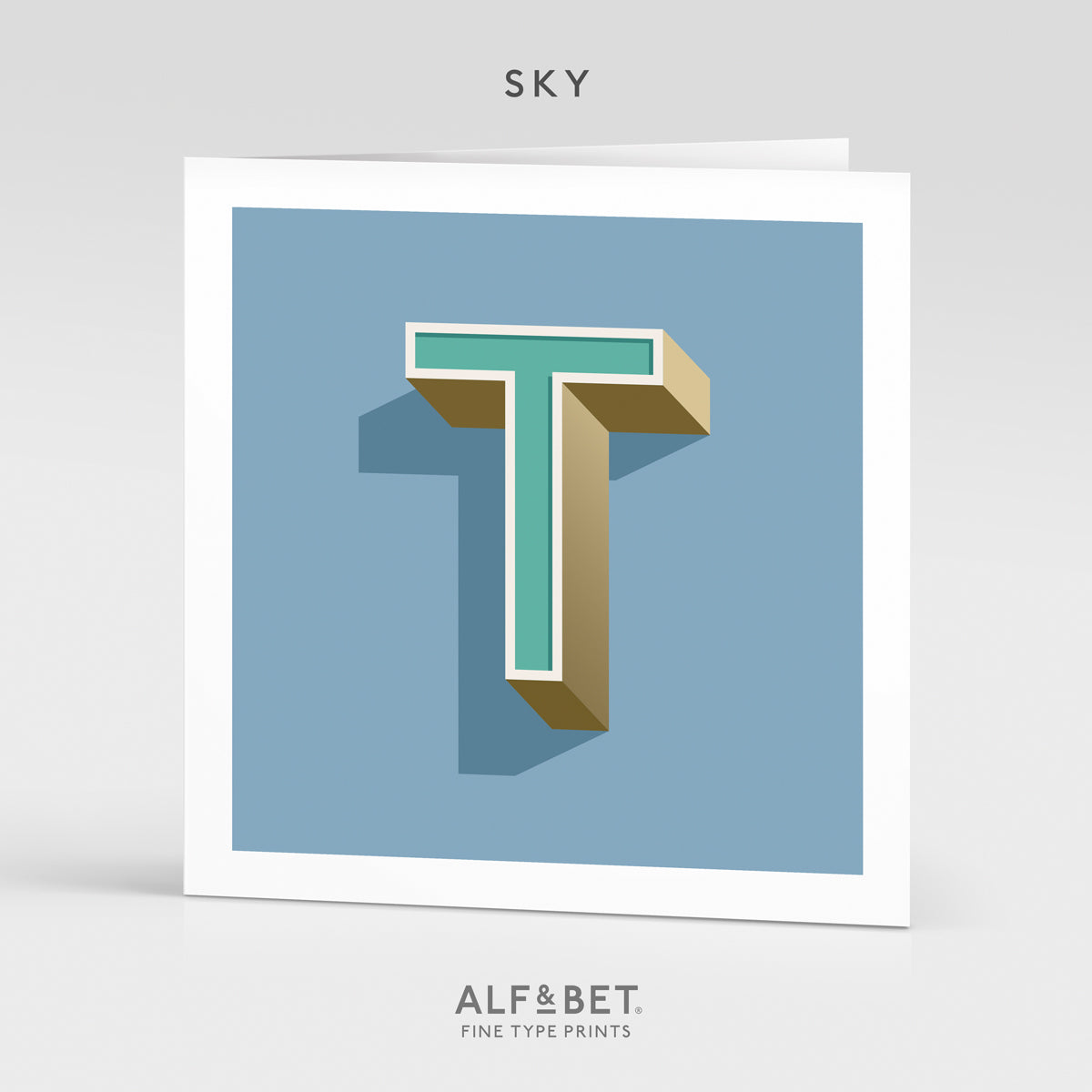 Alphabet Birthday Card - Letter T