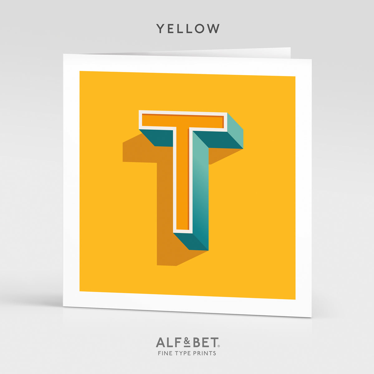 Alphabet Birthday Card - Letter T