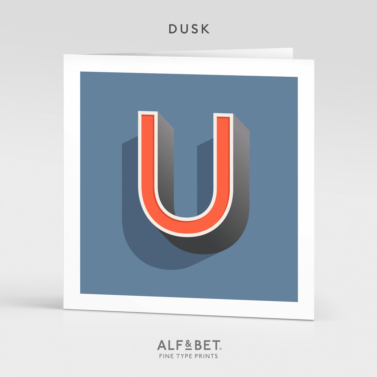 Alphabet Birthday Card - Letter U