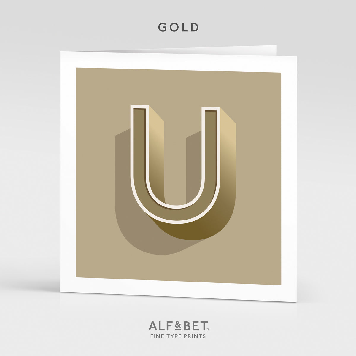 Alphabet Birthday Card - Letter U