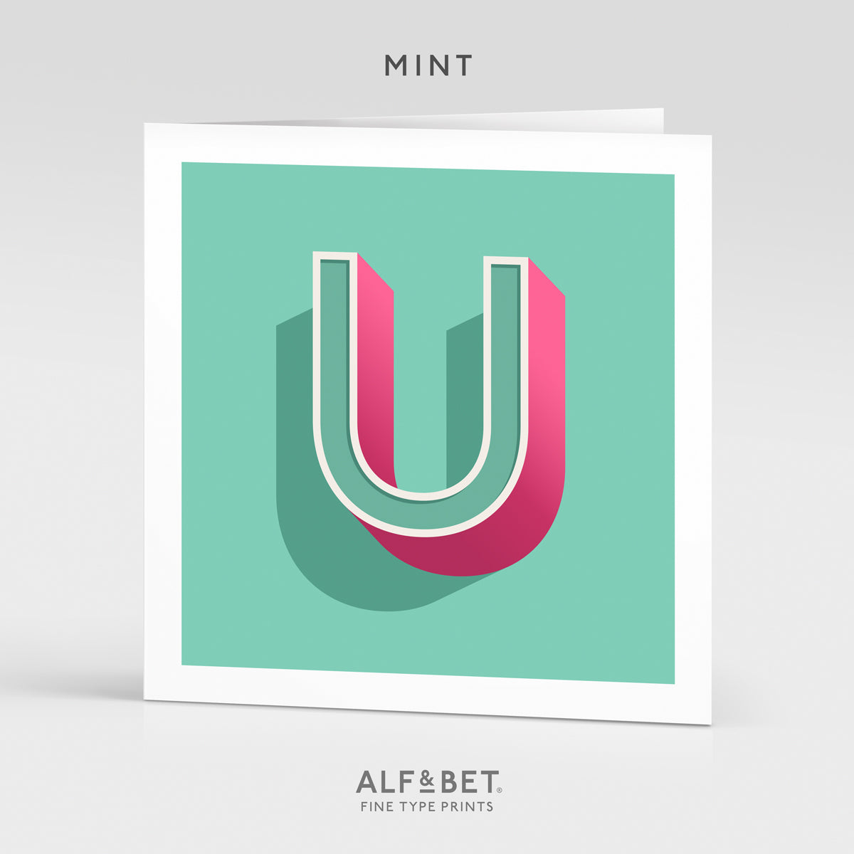 Alphabet Birthday Card - Letter U