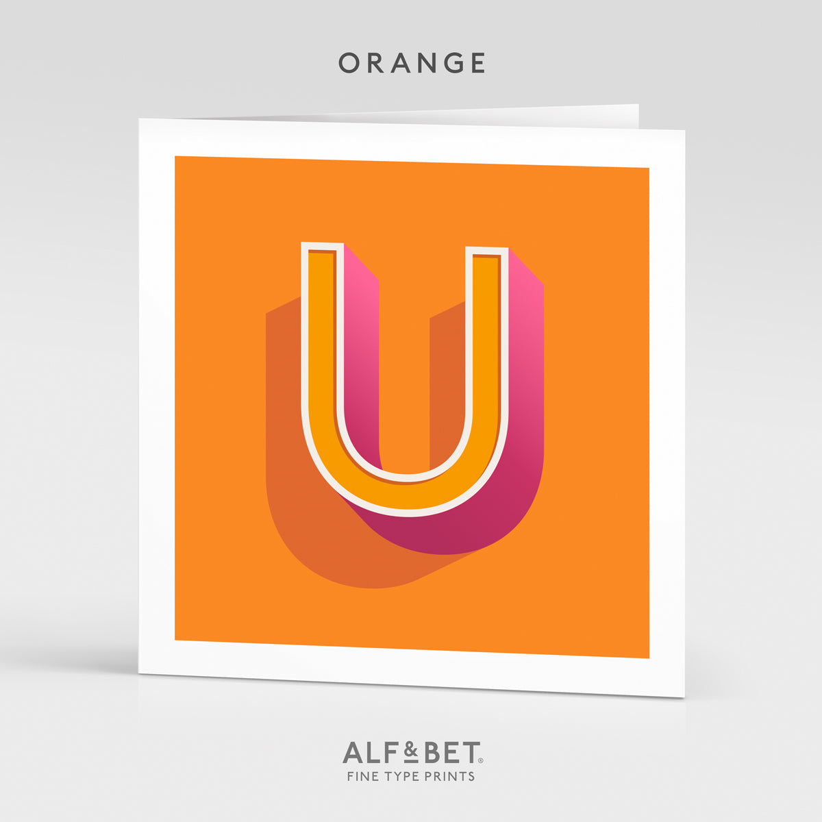 Alphabet Birthday Card - Letter U