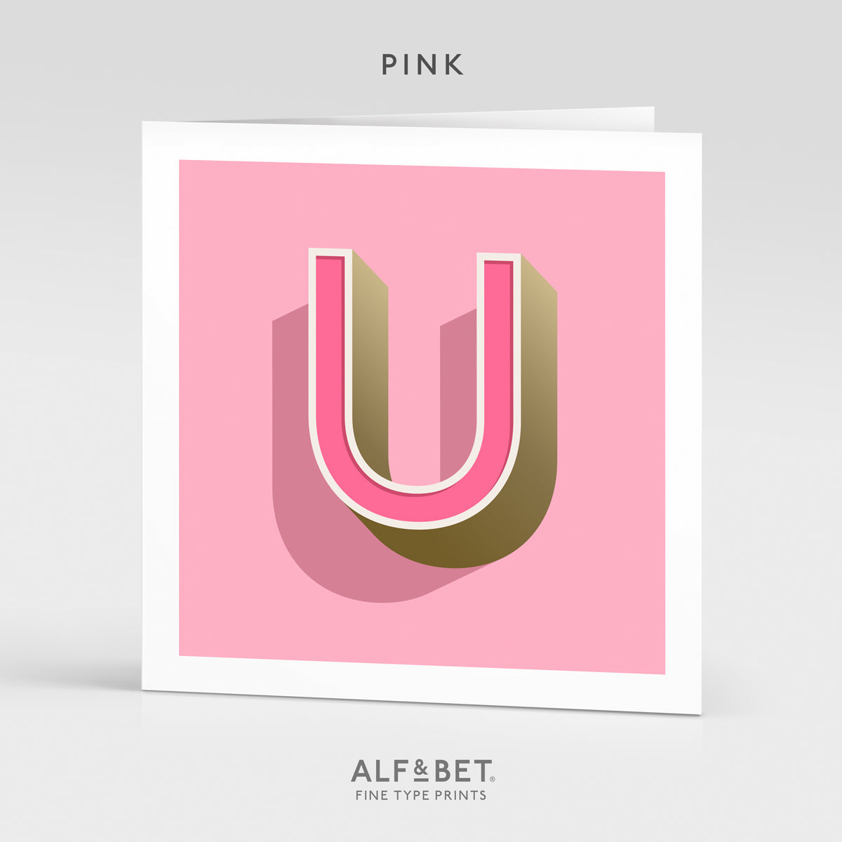 Alphabet Birthday Card - Letter U