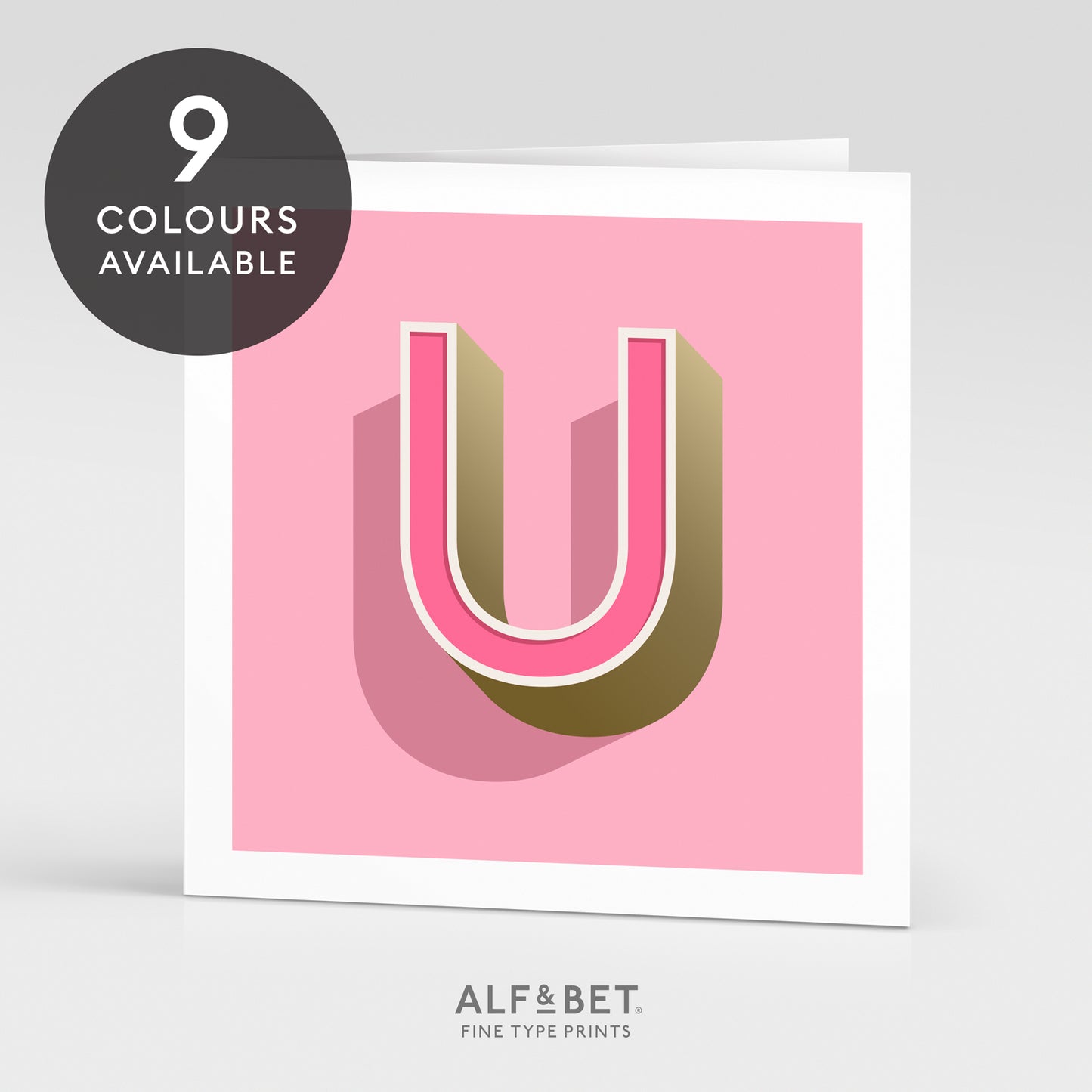 Alphabet Birthday Card - Letter U