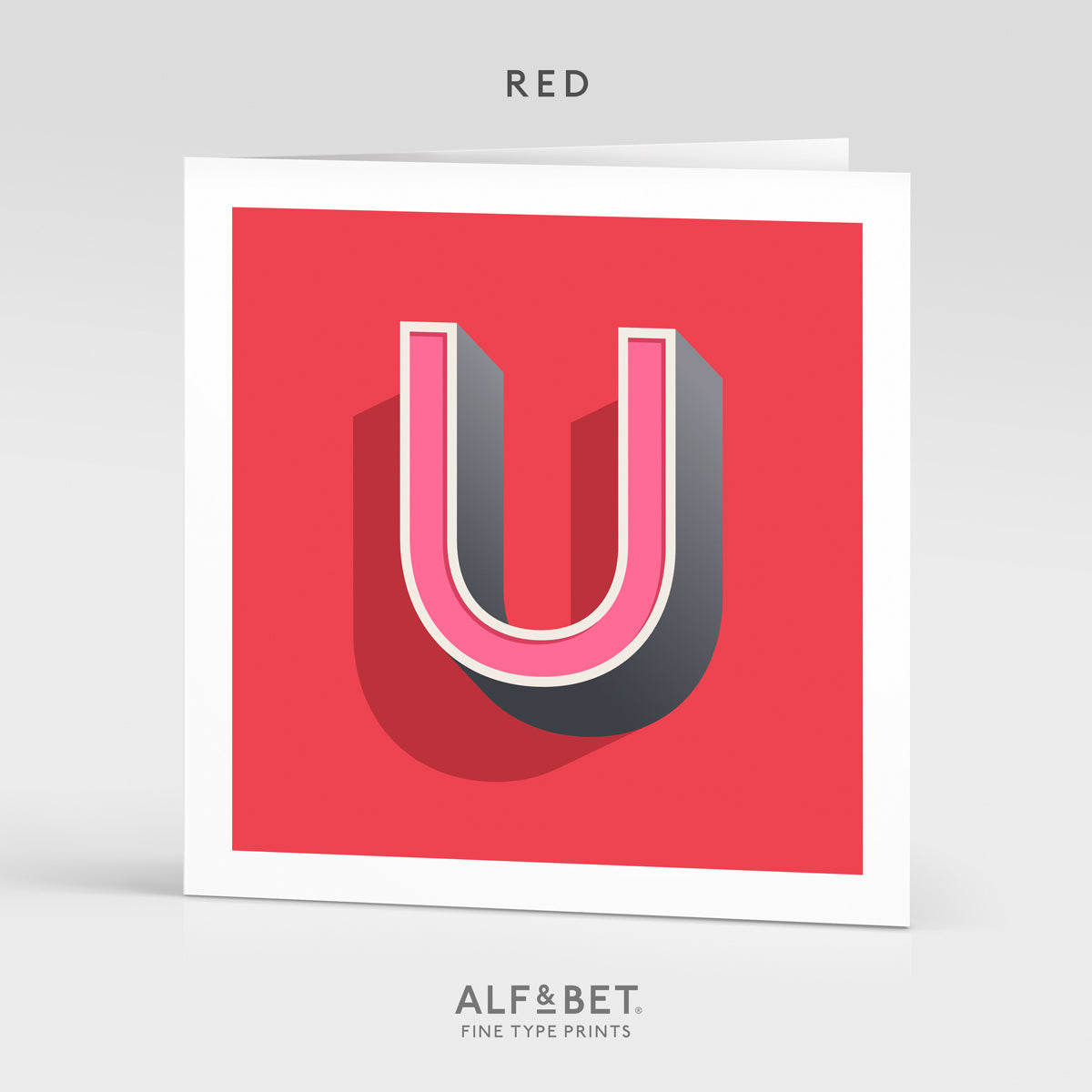 Alphabet Birthday Card - Letter U