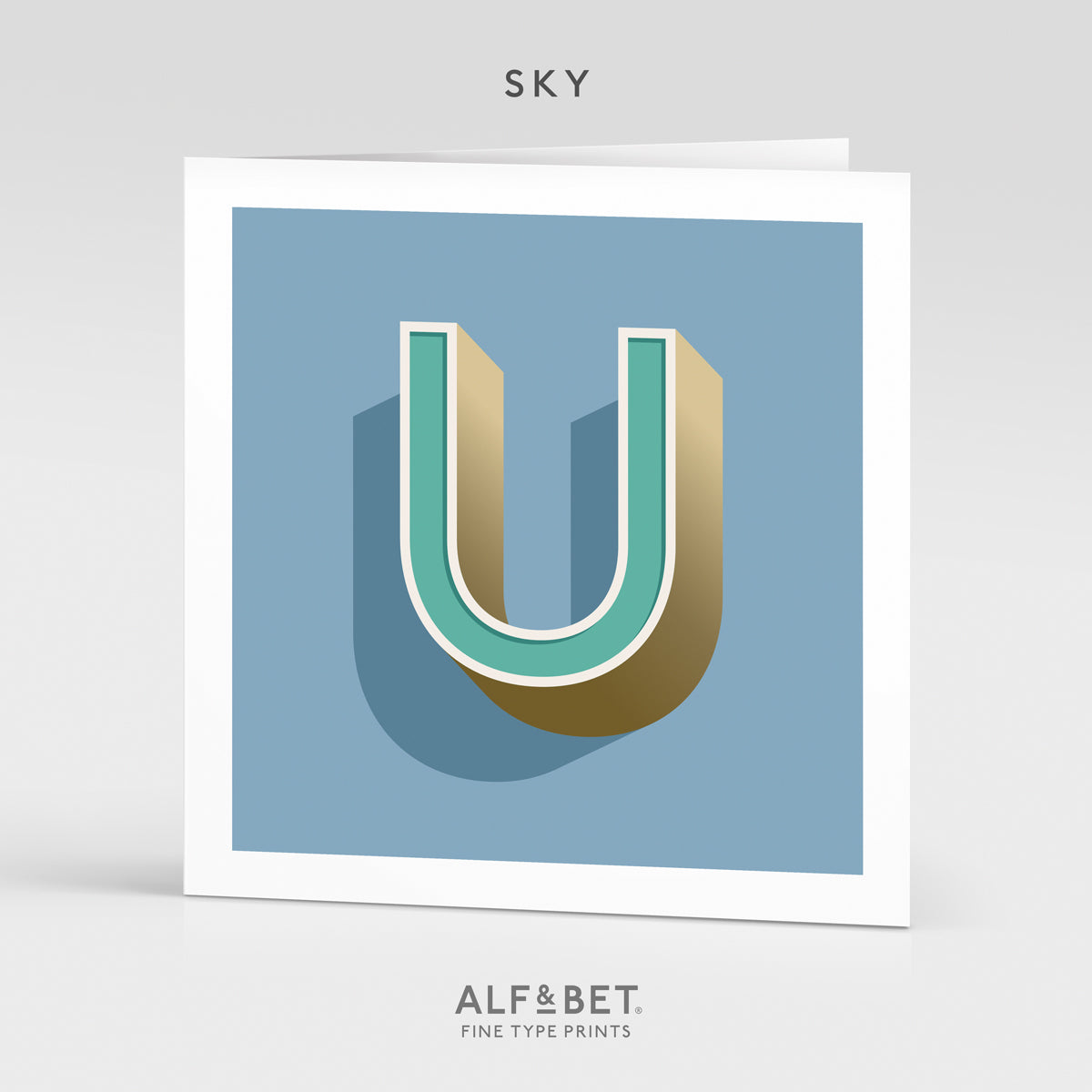 Alphabet Birthday Card - Letter U