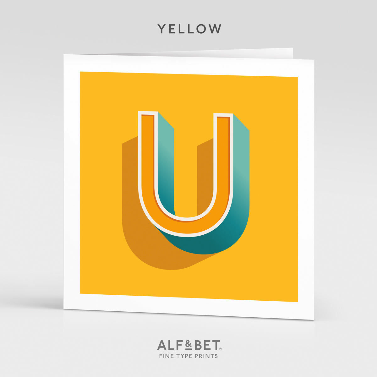 Alphabet Birthday Card - Letter U