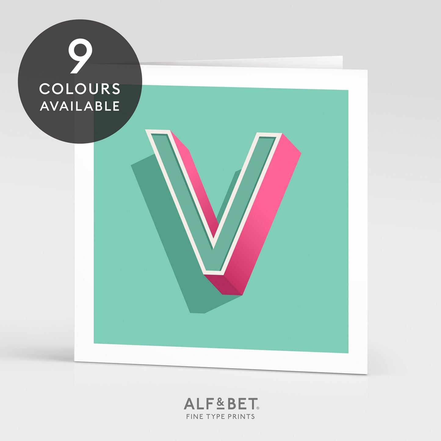 Alphabet Birthday Card - Letter V