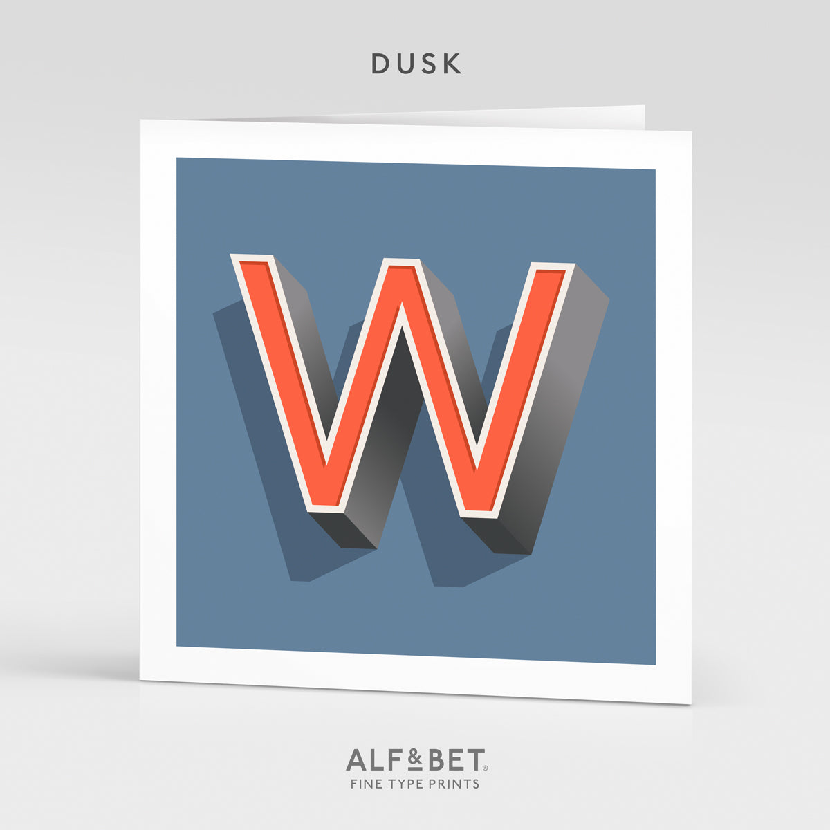 Alphabet Birthday Card - Letter W