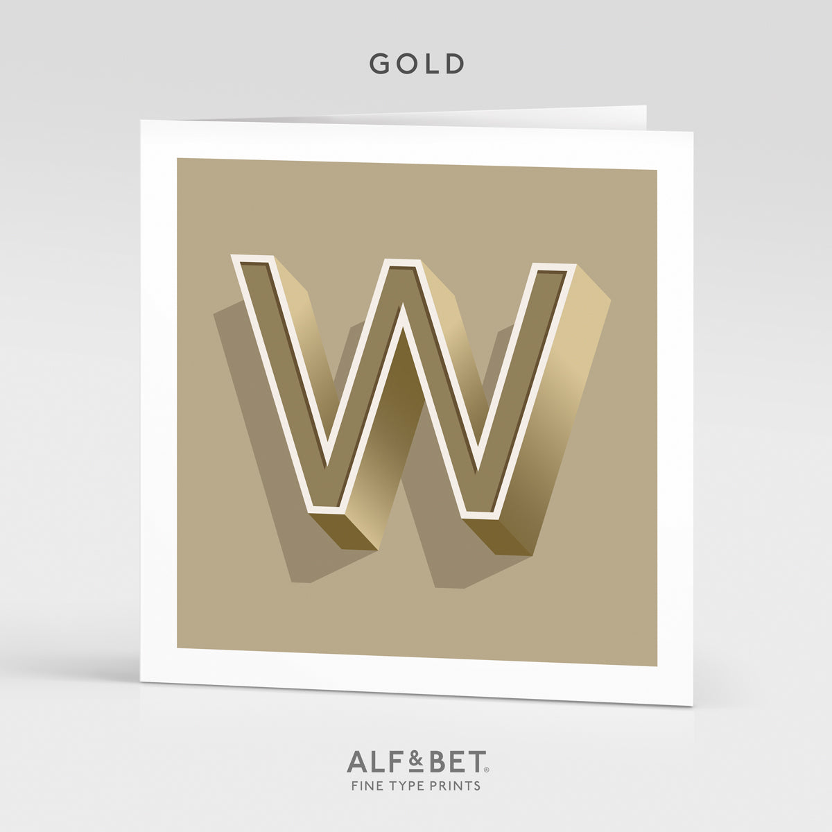Alphabet Birthday Card - Letter W