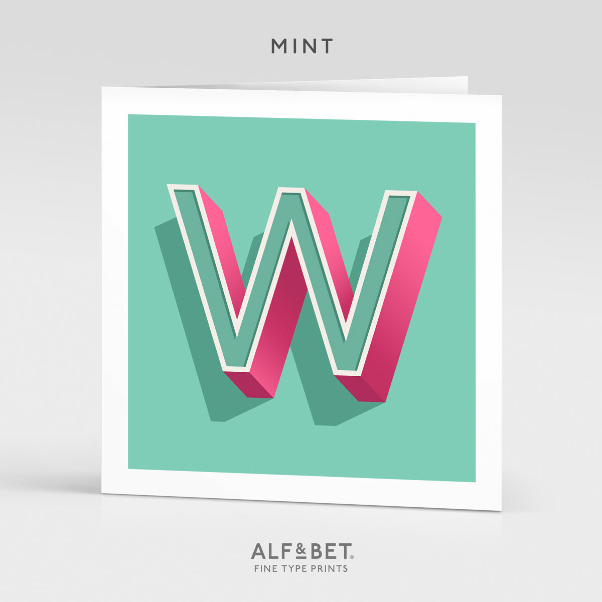 Alphabet Birthday Card - Letter W