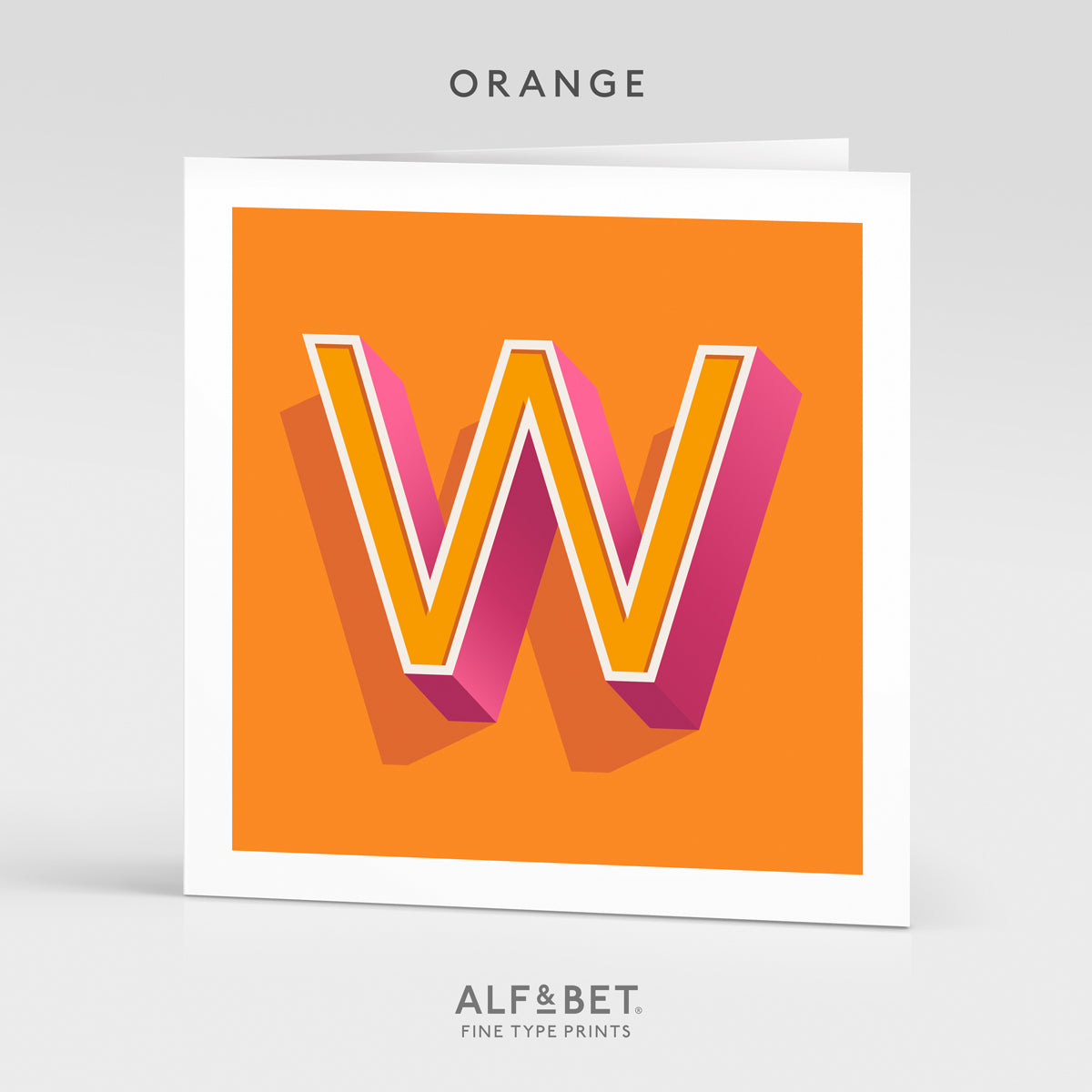 Alphabet Birthday Card - Letter W