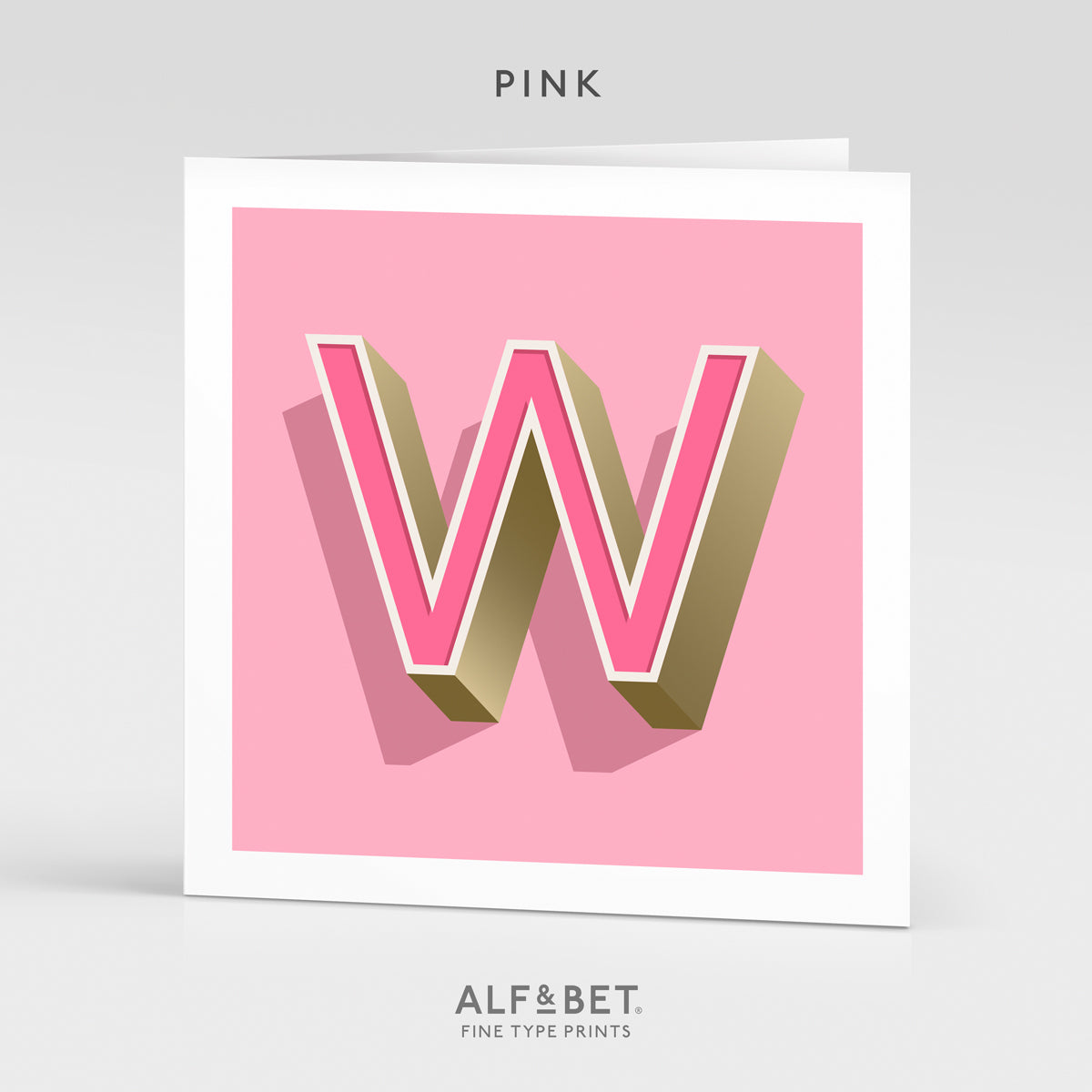 Alphabet Birthday Card - Letter W