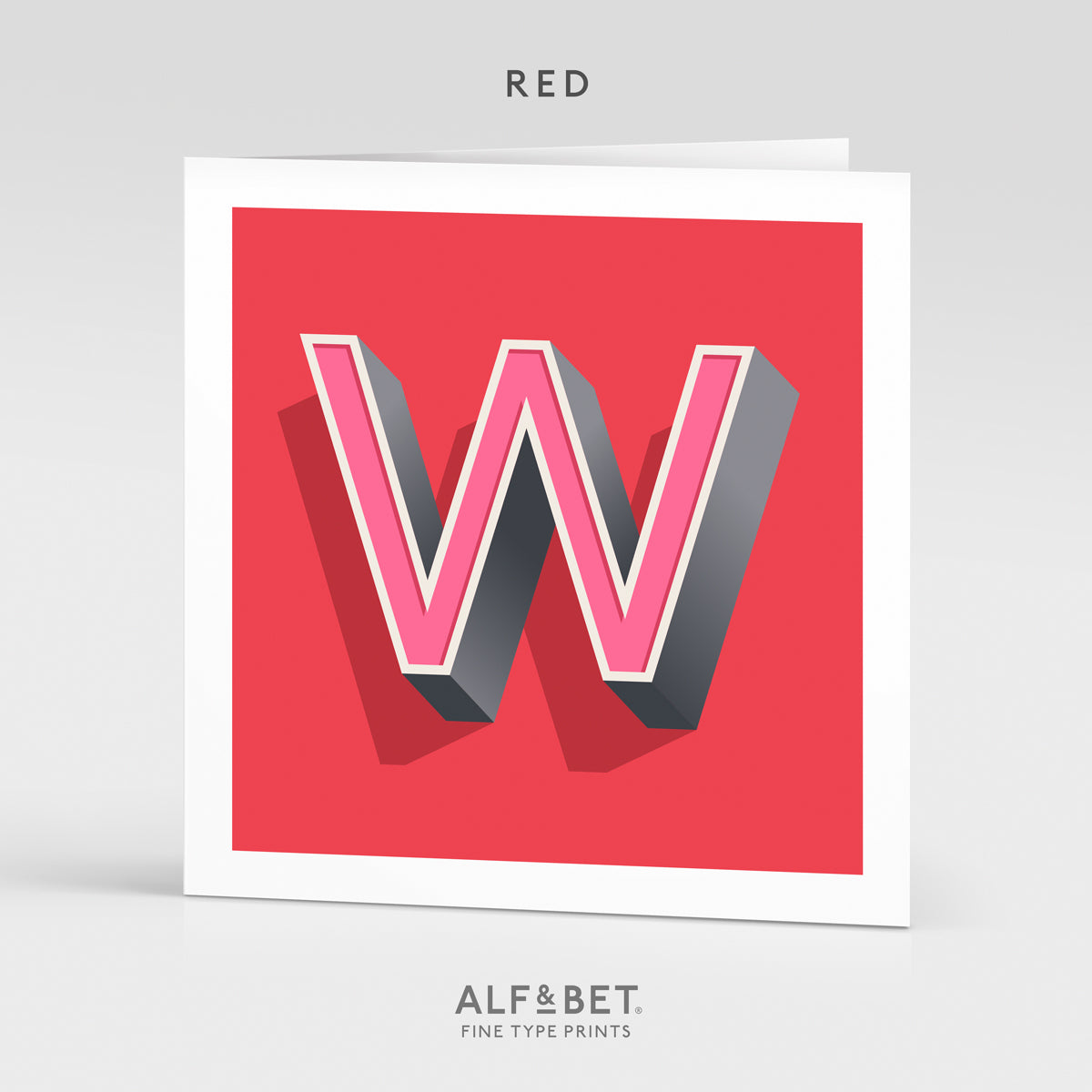 Alphabet Birthday Card - Letter W