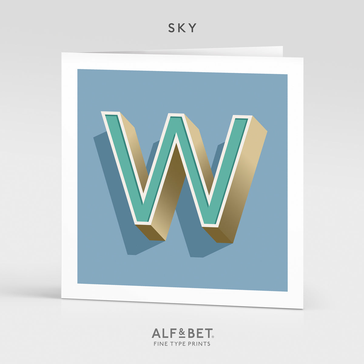 Alphabet Birthday Card - Letter W