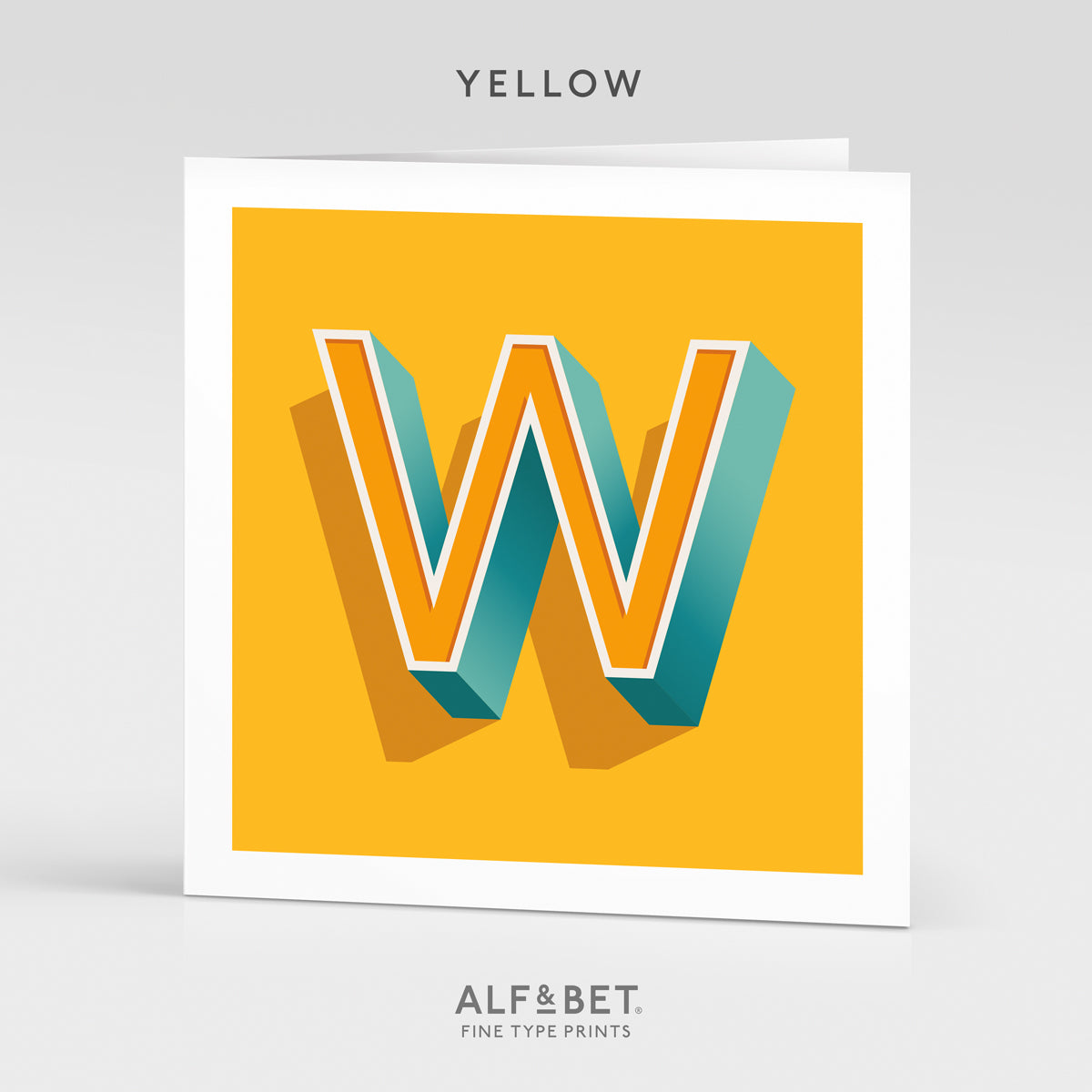Alphabet Birthday Card - Letter W