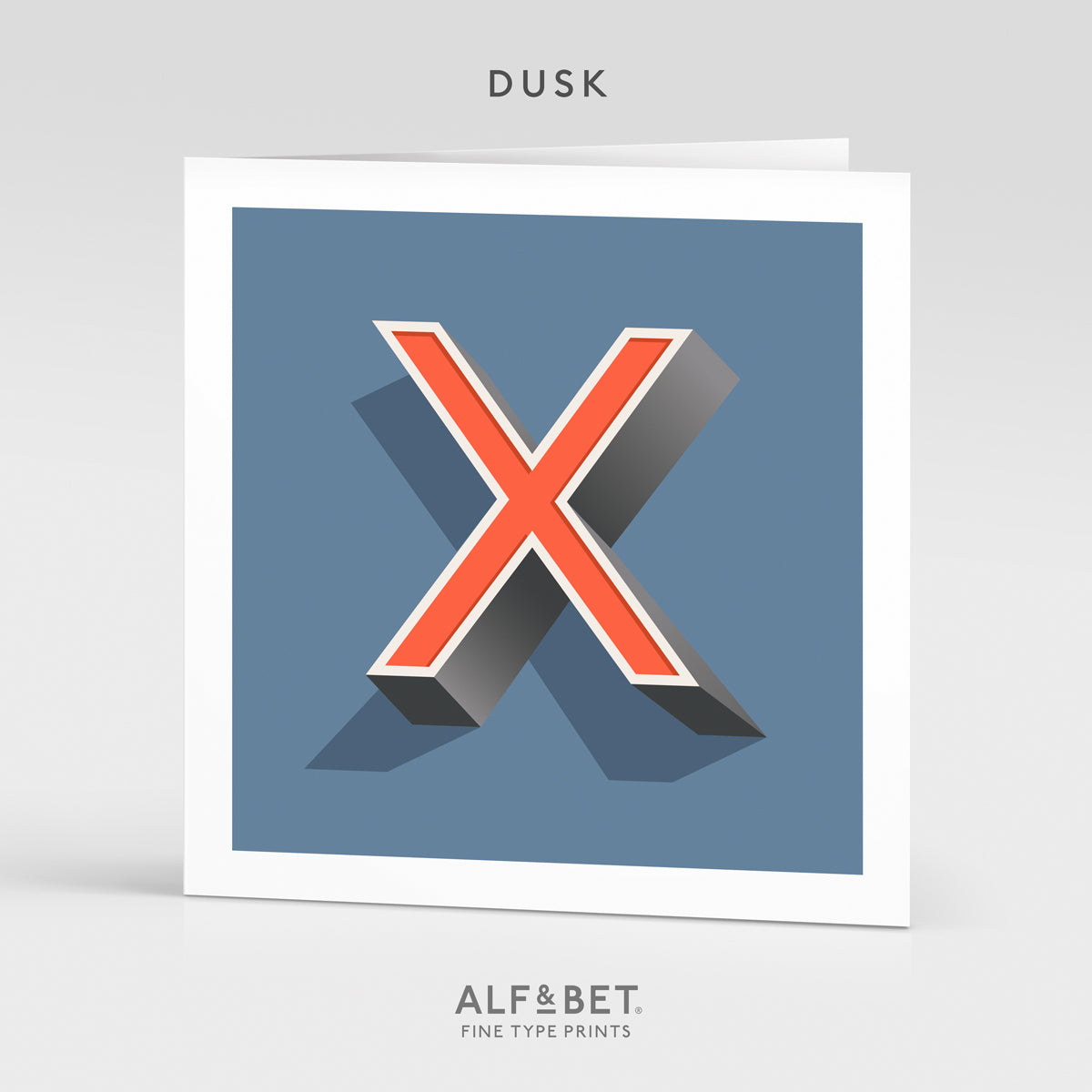 Alphabet Birthday Card - Letter X