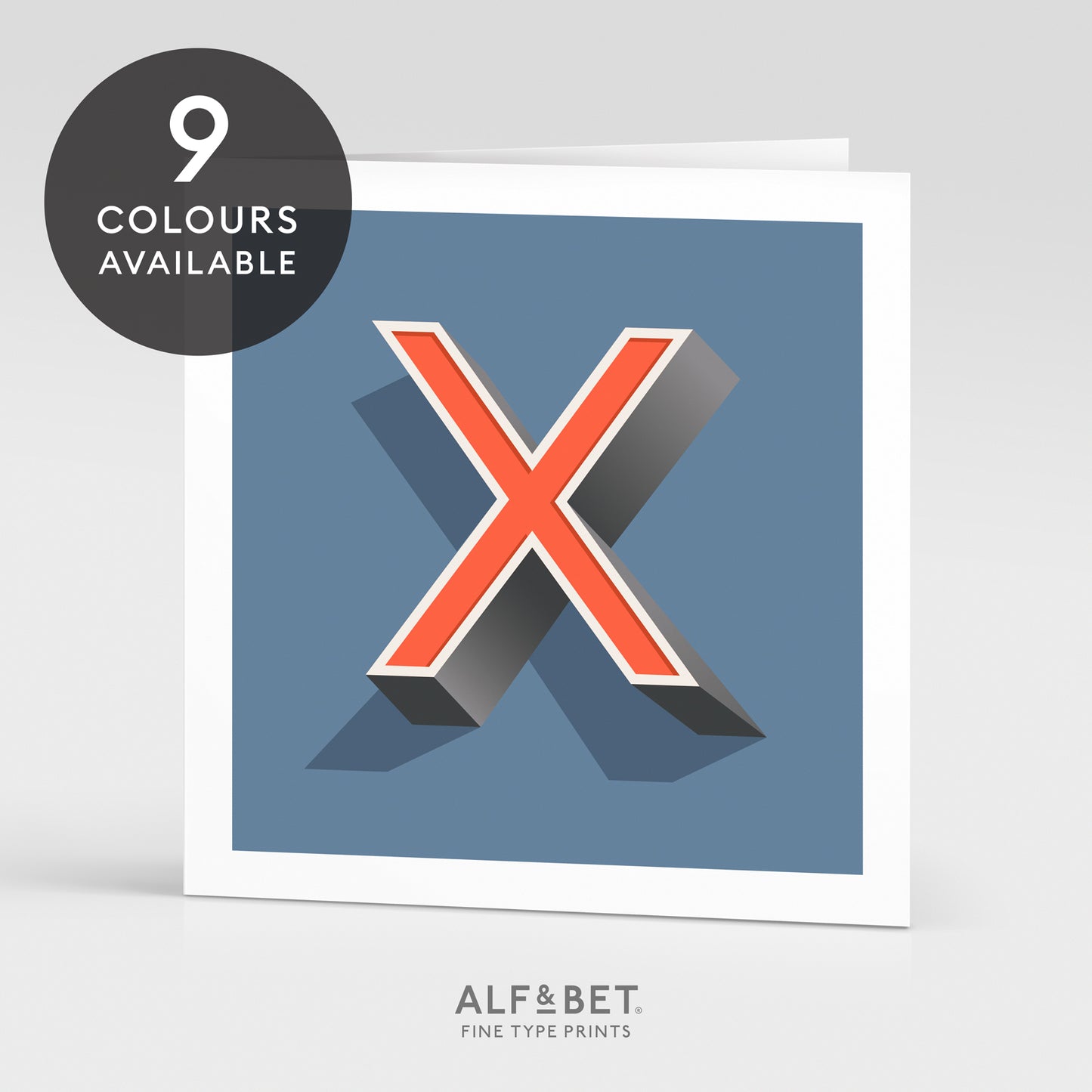 Alphabet Birthday Card - Letter X