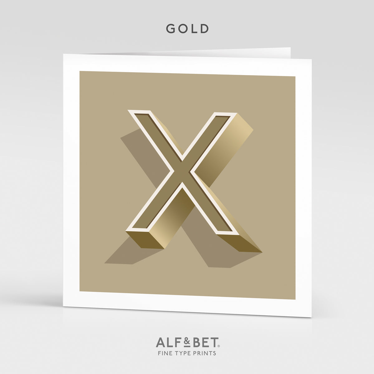 Alphabet Birthday Card - Letter X