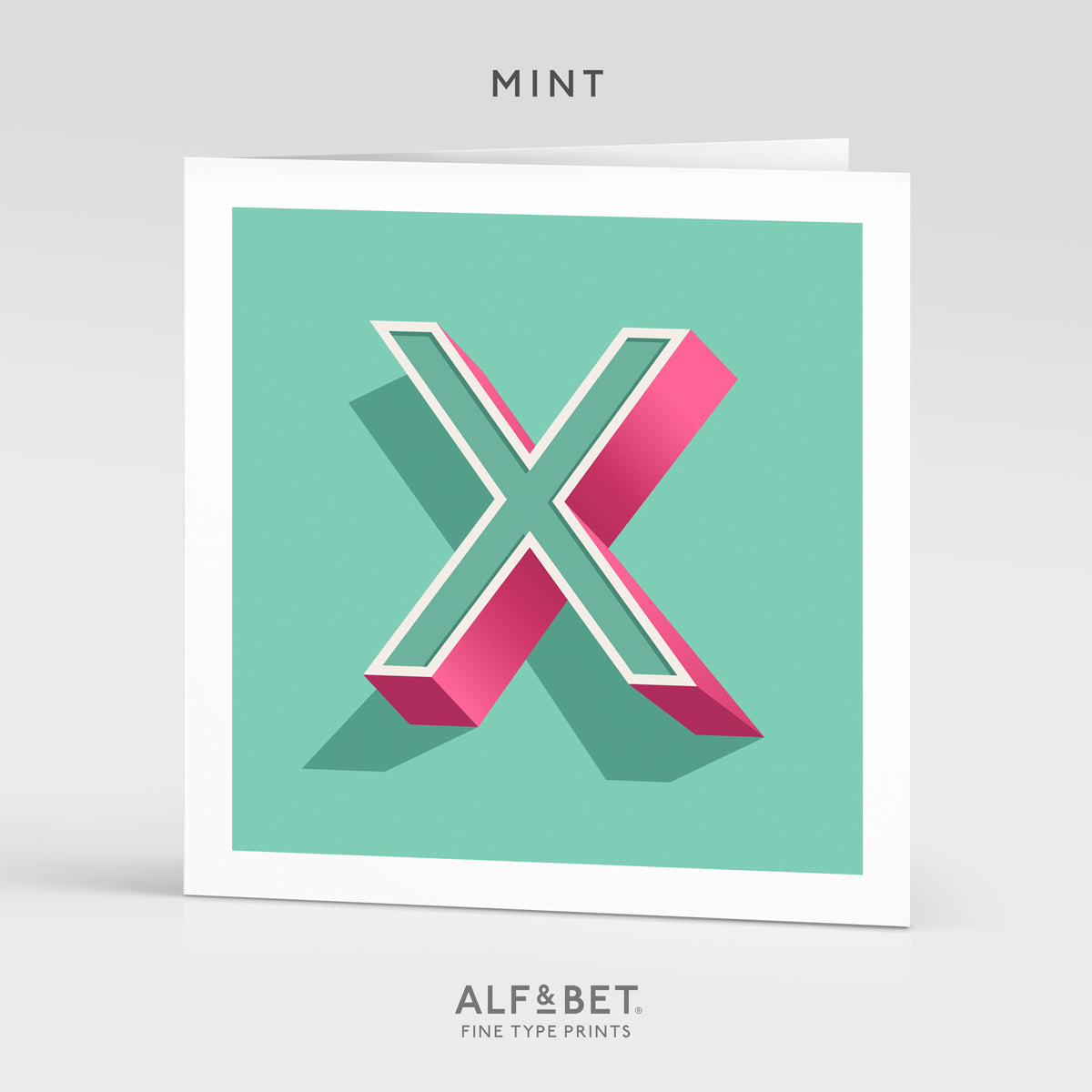 Alphabet Birthday Card - Letter X