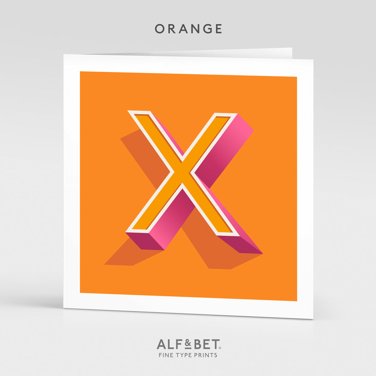 Alphabet Birthday Card - Letter X