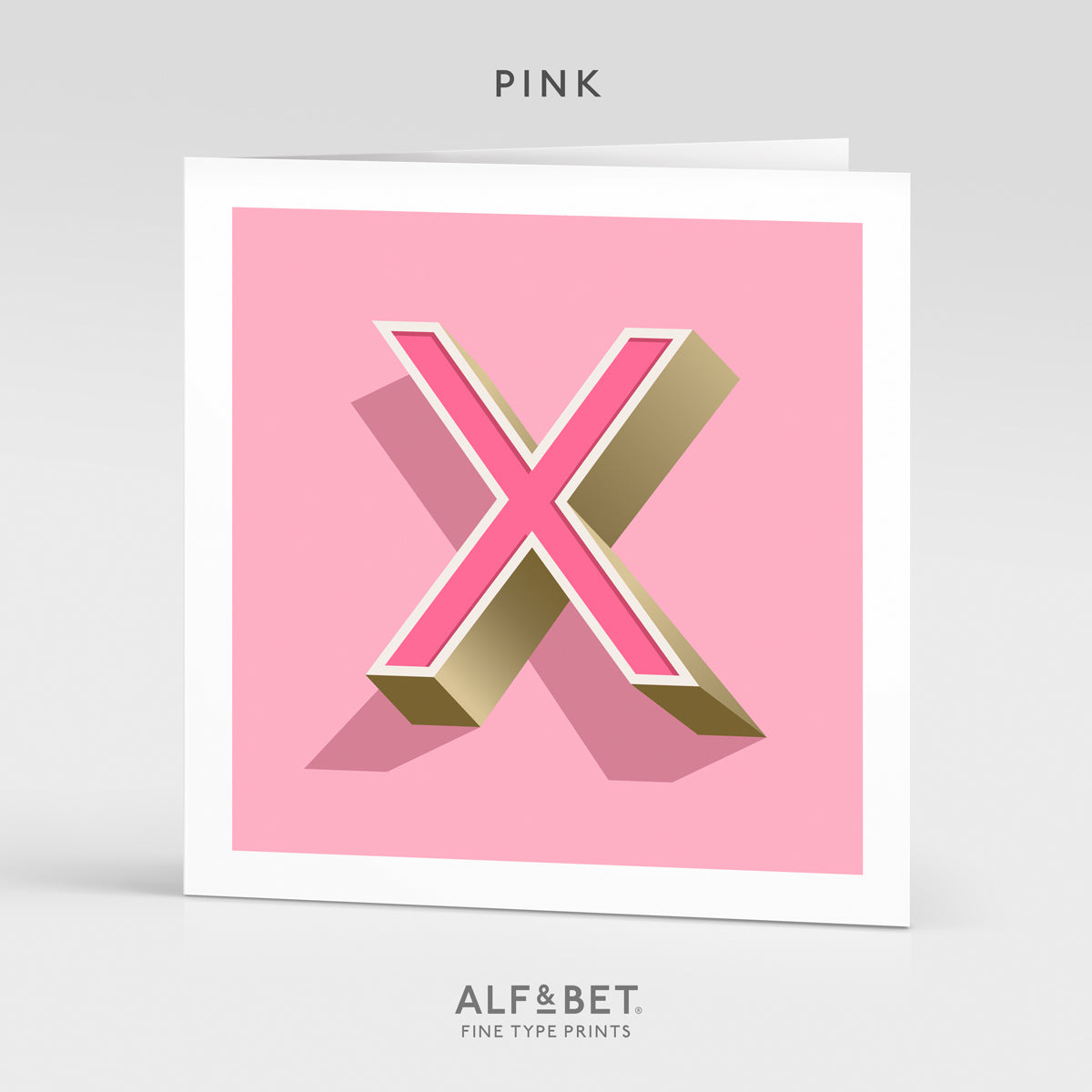 Alphabet Birthday Card - Letter X