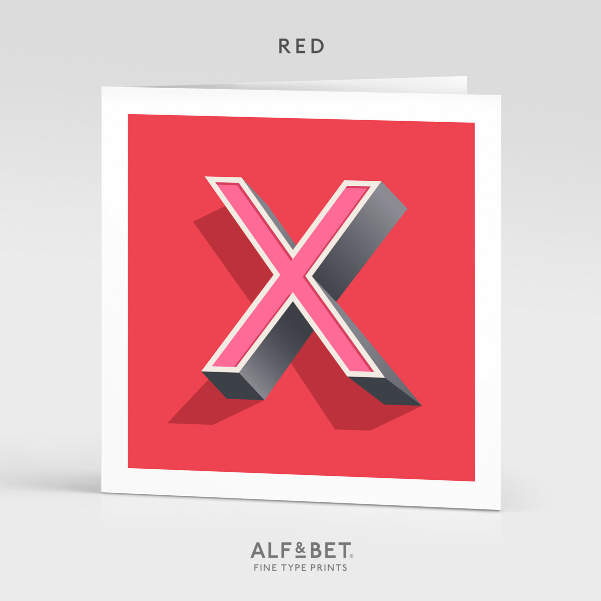 Alphabet Birthday Card - Letter X