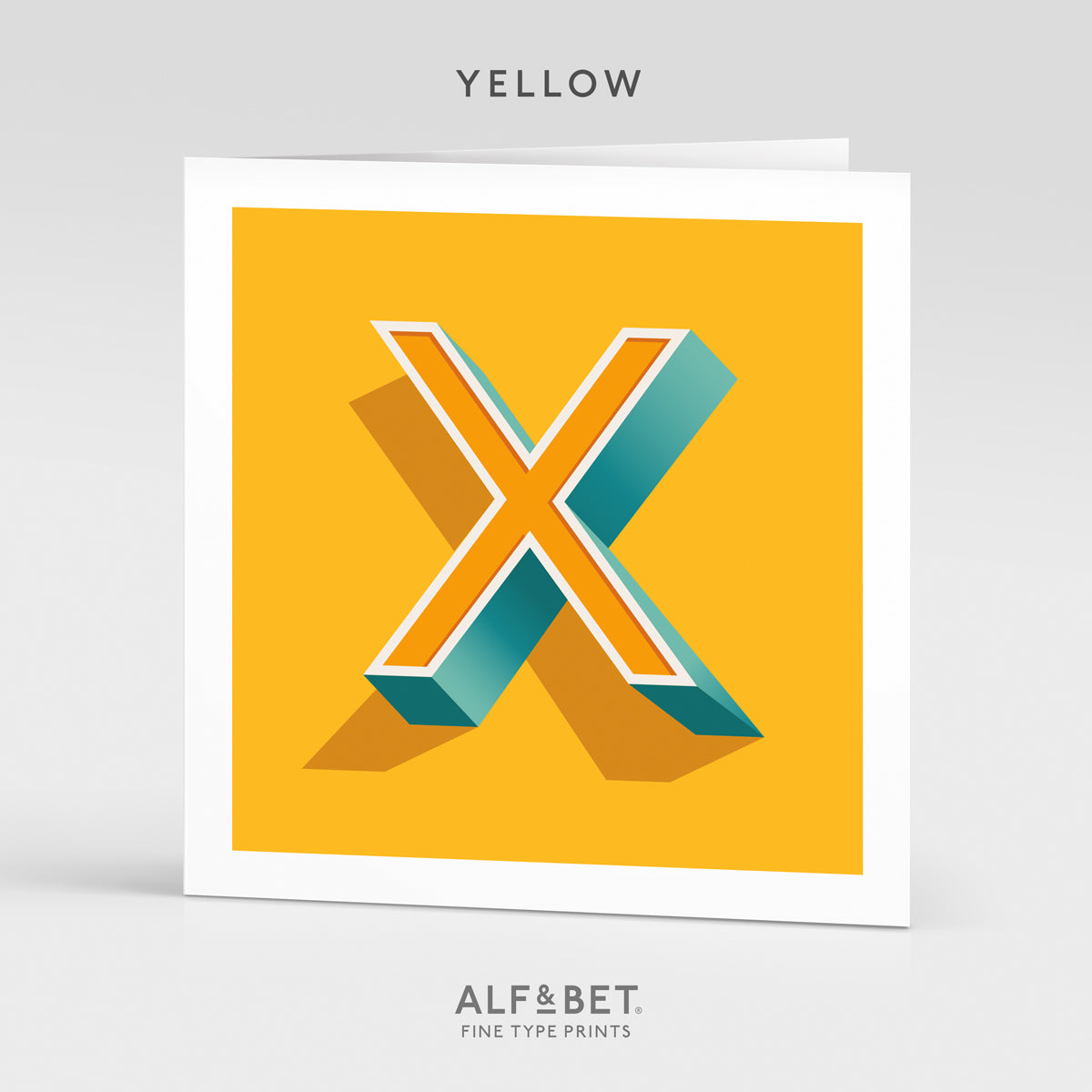 Alphabet Birthday Card - Letter X