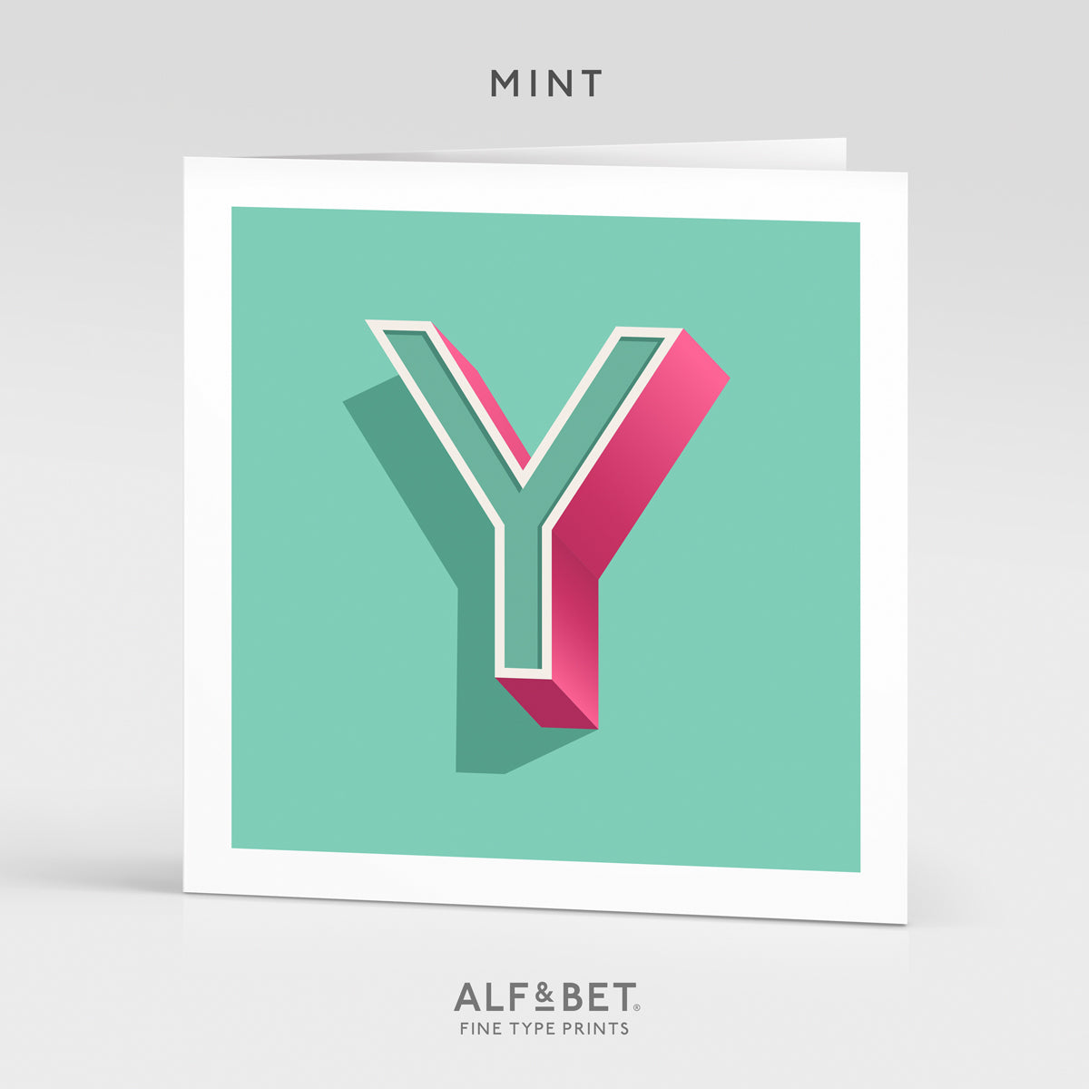 Alphabet Birthday Card - Letter Y