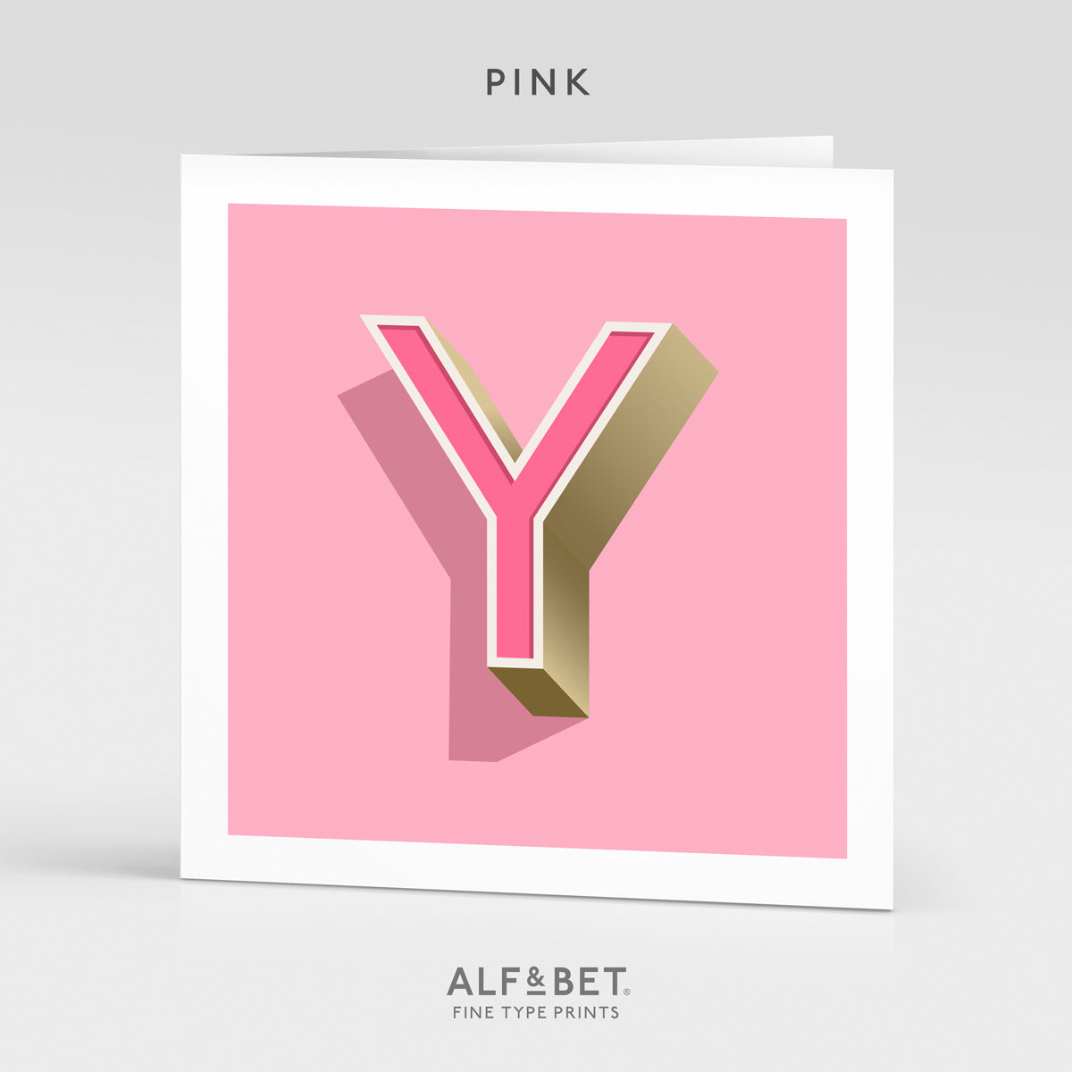 Alphabet Birthday Card - Letter Y