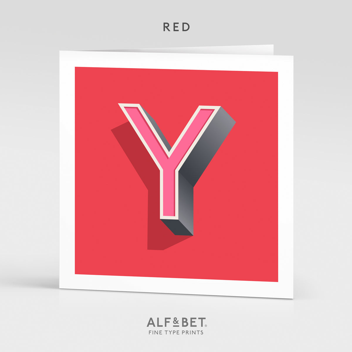 Alphabet Birthday Card - Letter Y