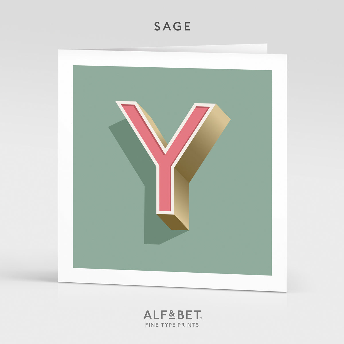 Alphabet Birthday Card - Letter Y