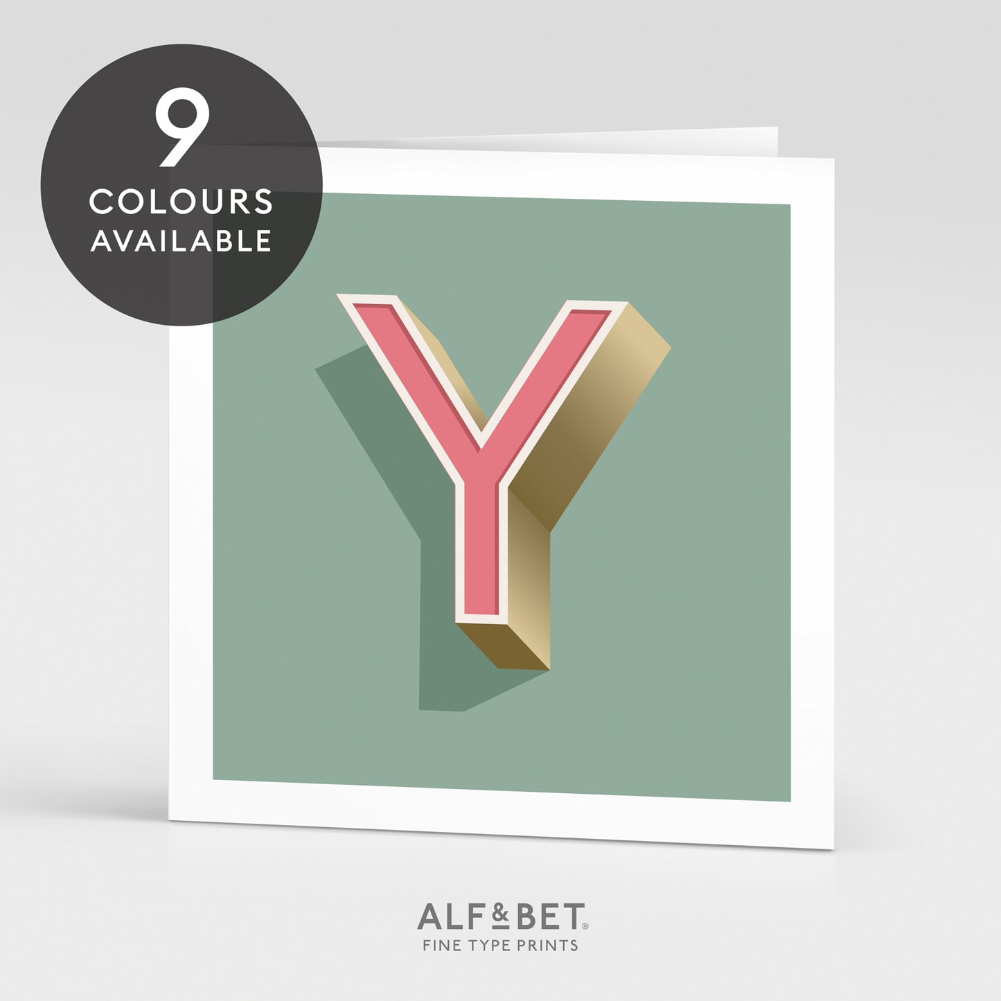 Alphabet Birthday Card - Letter Y