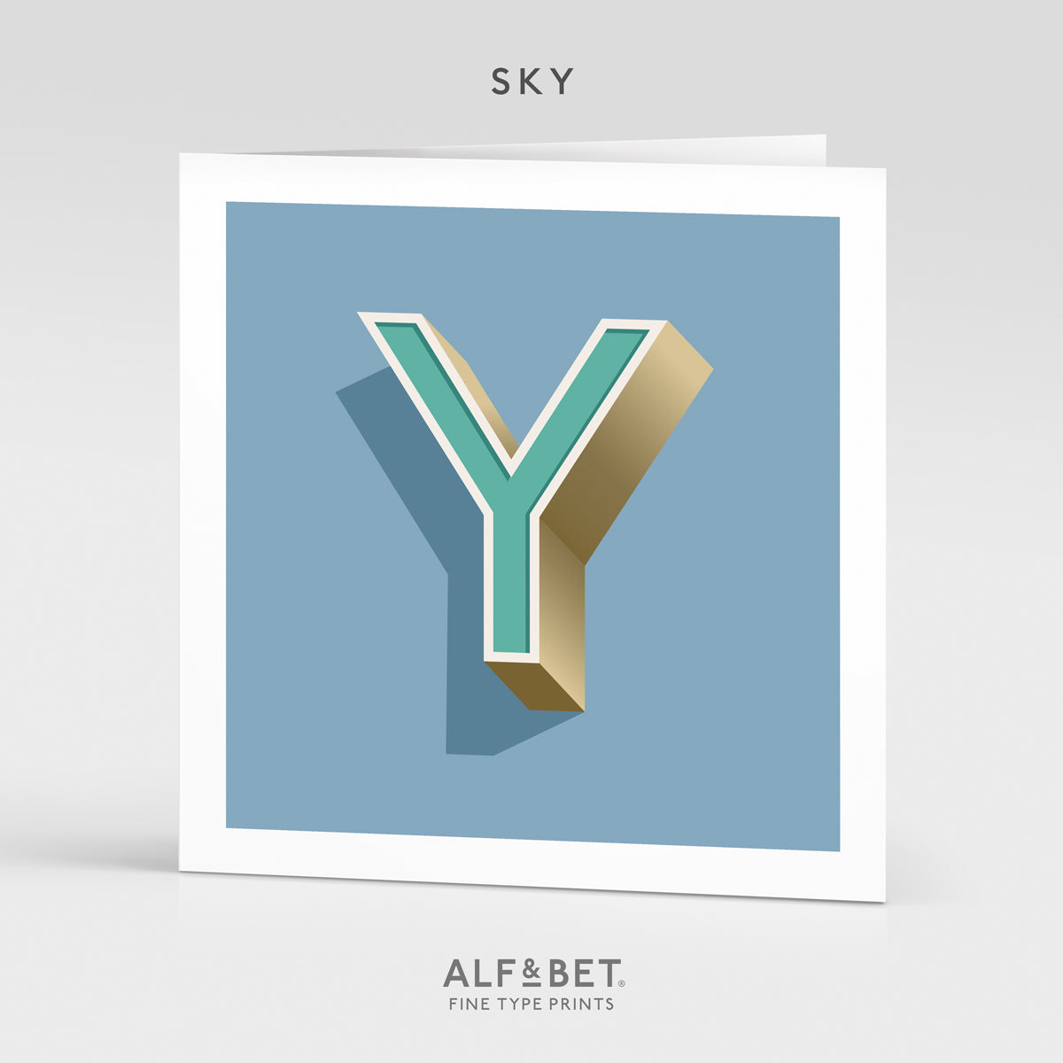 Alphabet Birthday Card - Letter Y
