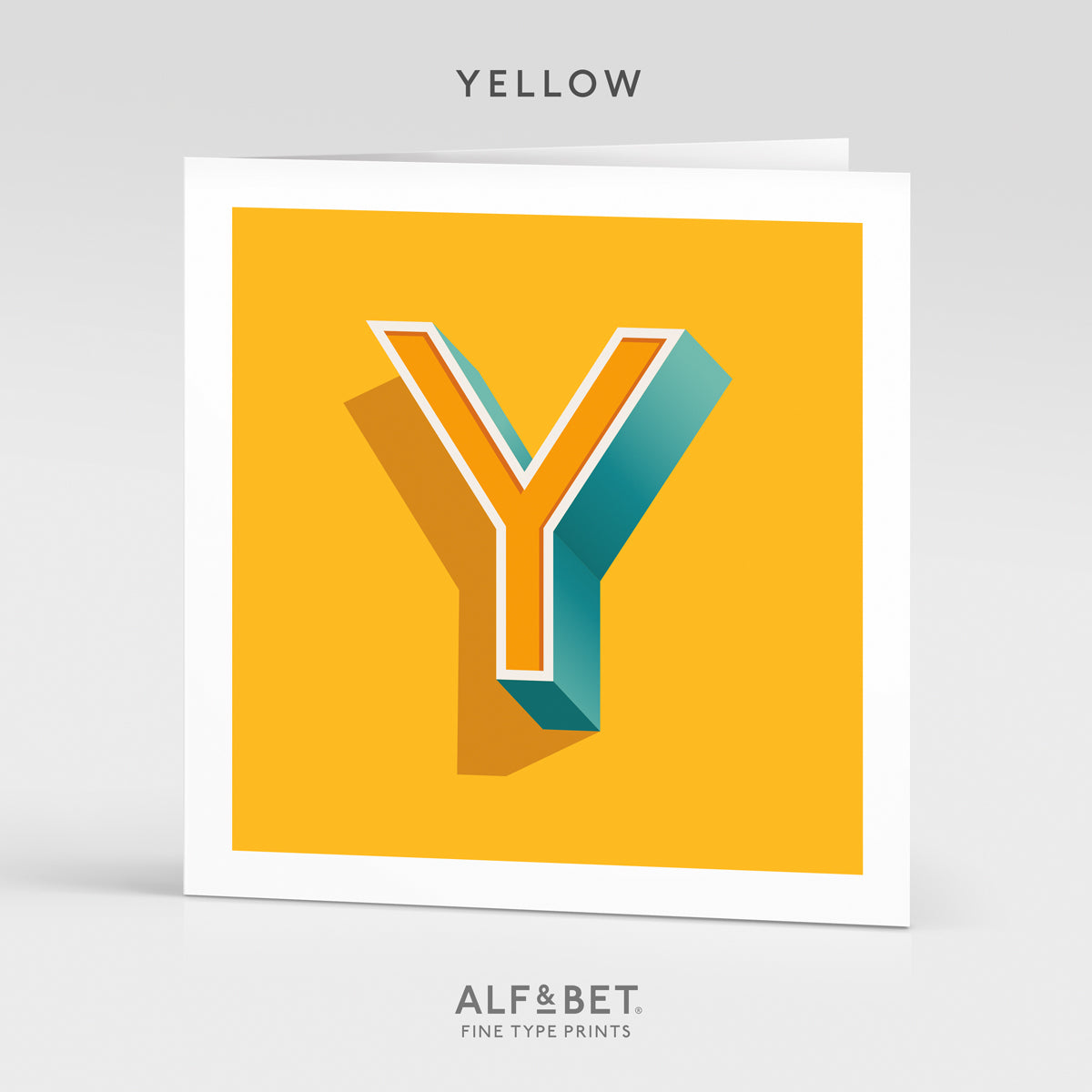 Alphabet Birthday Card - Letter Y
