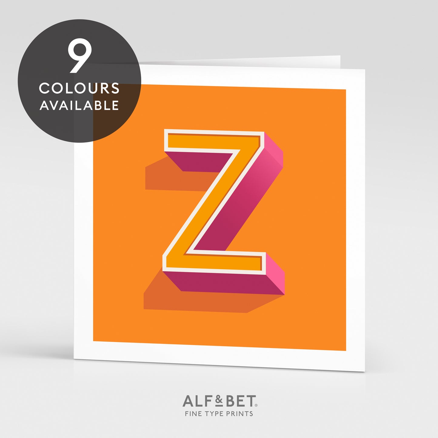 Alphabet Birthday Card - Letter Z