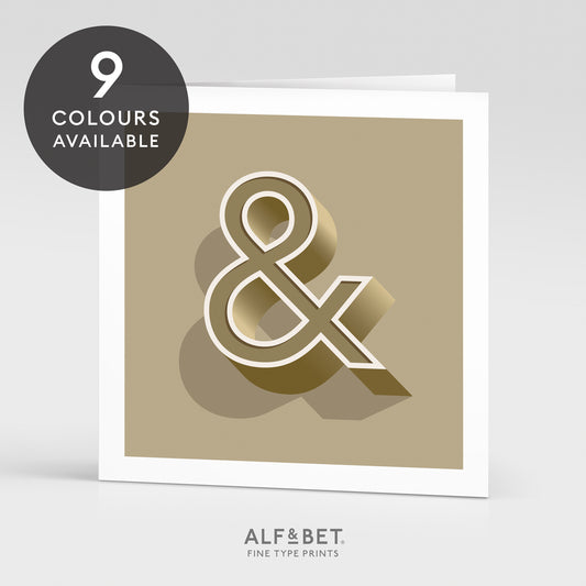 Alphabet Birthday Card - Ampersand