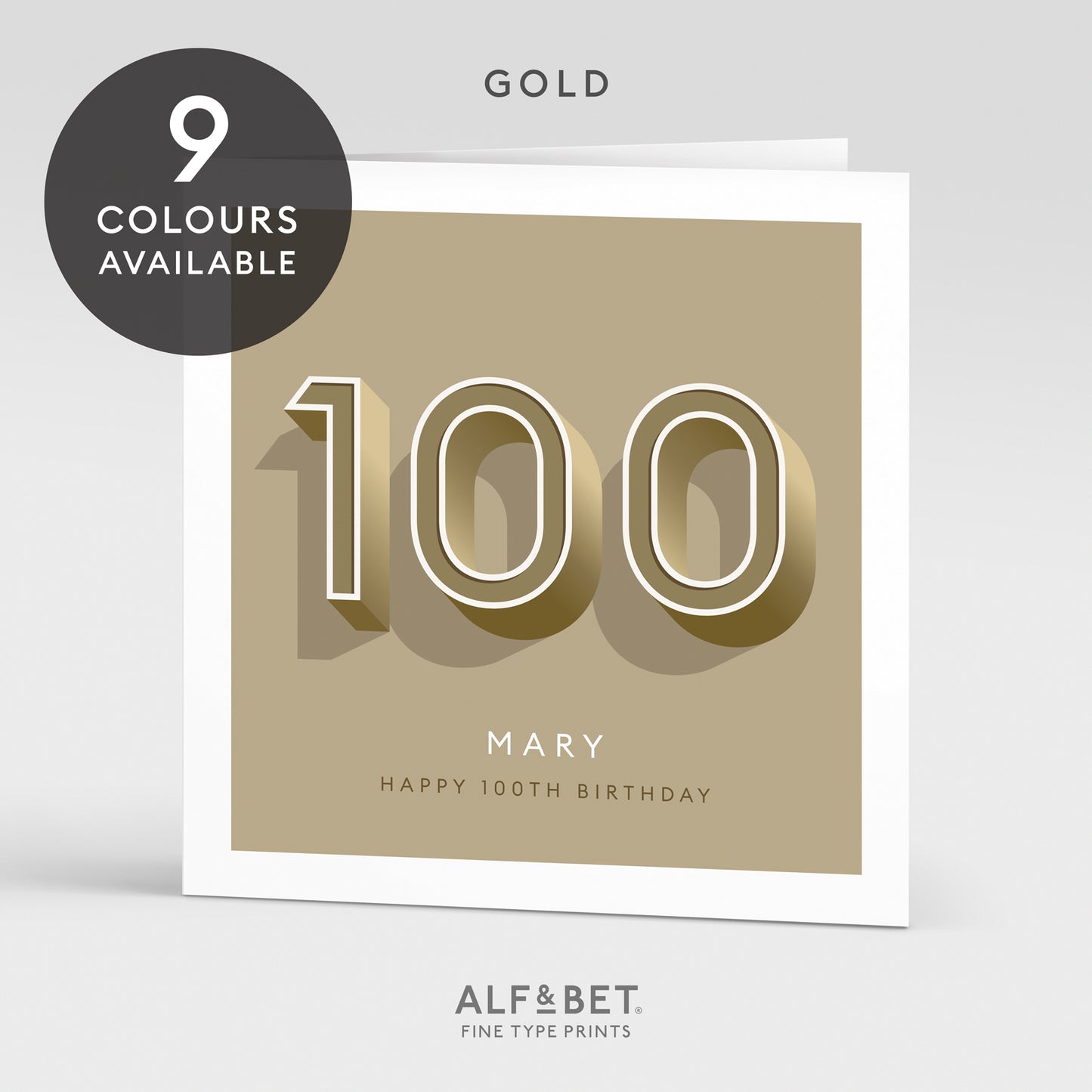 Personalised 100th Birthday Card